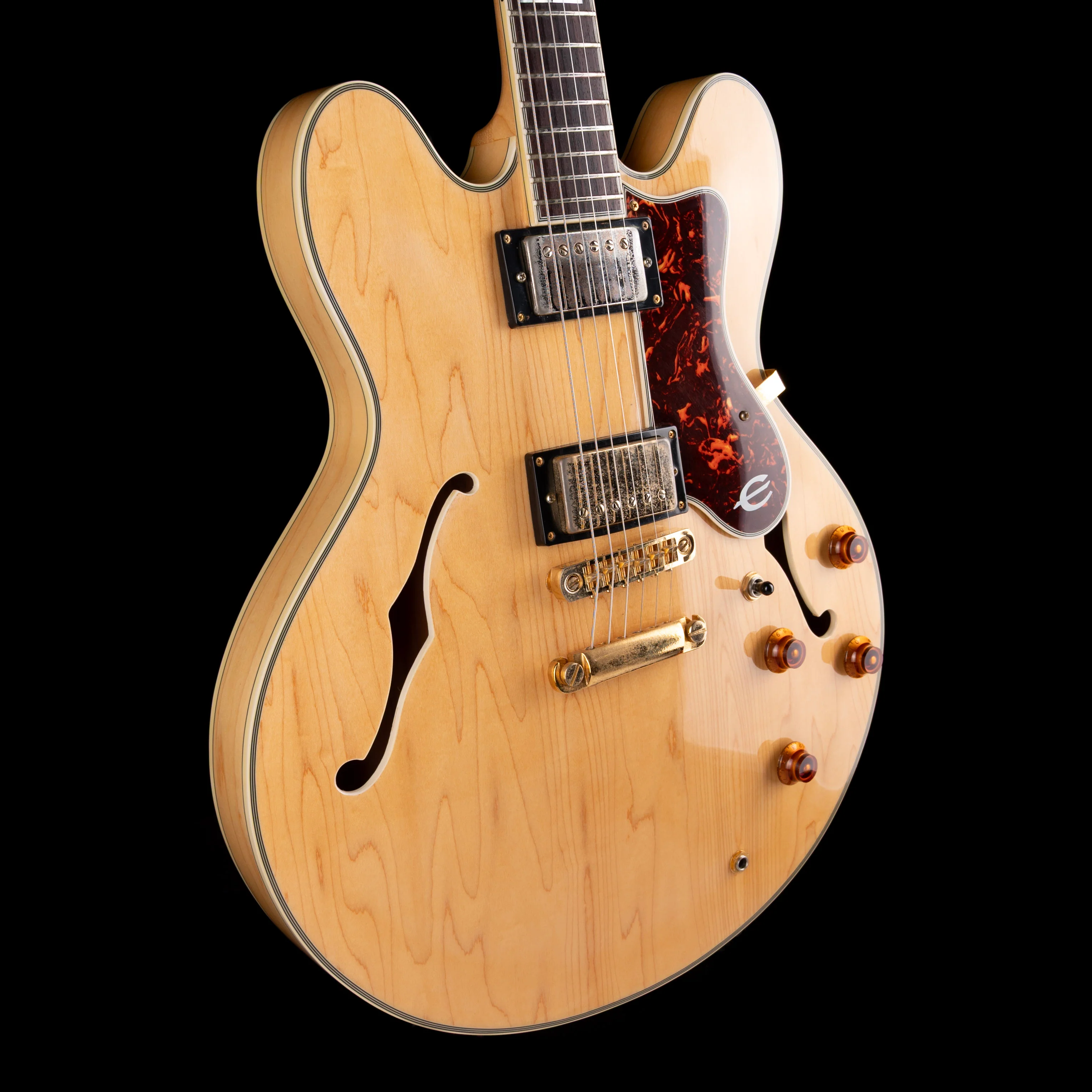 Used 1990's Epiphone Sheraton II Natural with OHSC - Image 6