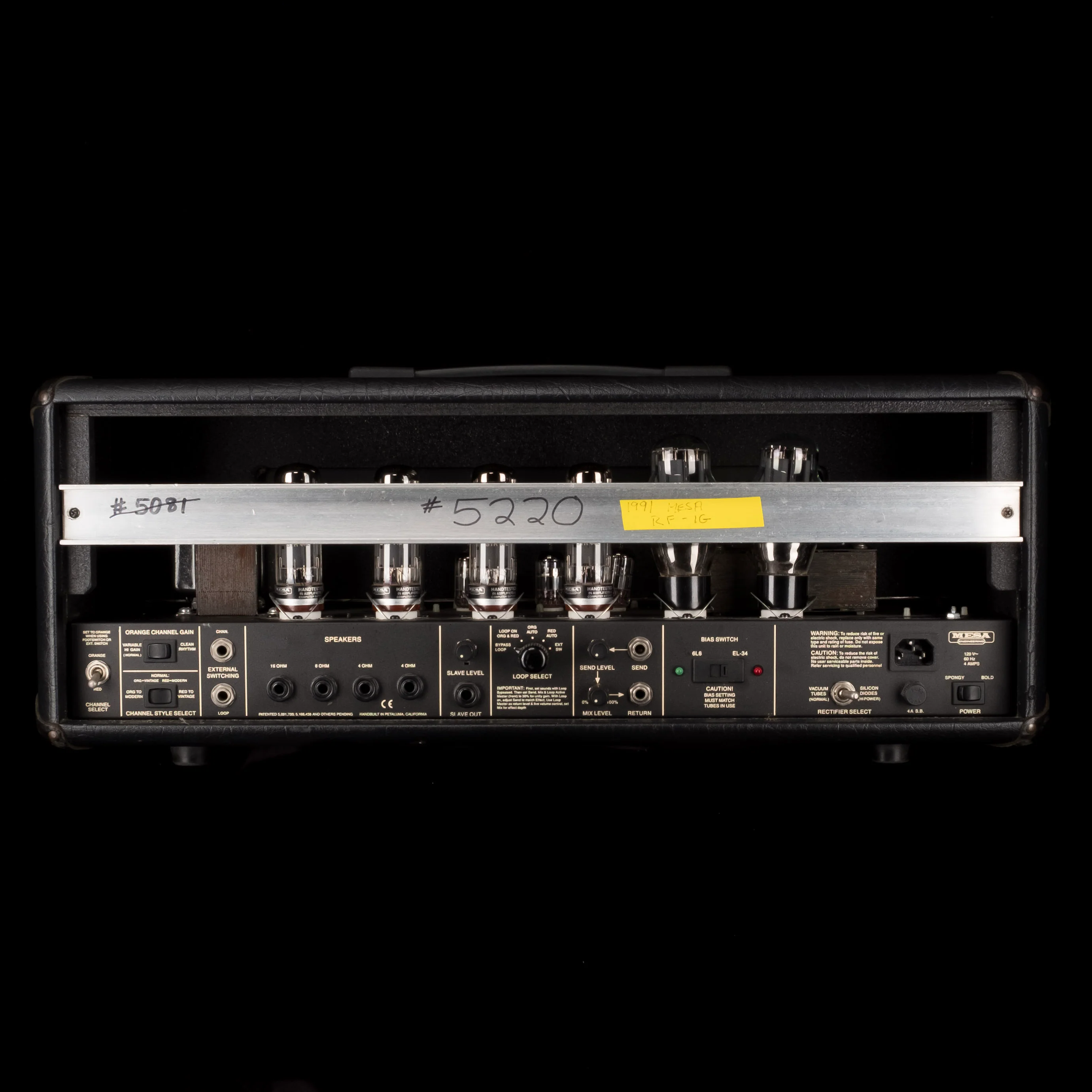 Used 1991 Mesa Boogie Dual Rectifier Solo 100 Watt Amp Head With Road Case - Image 10