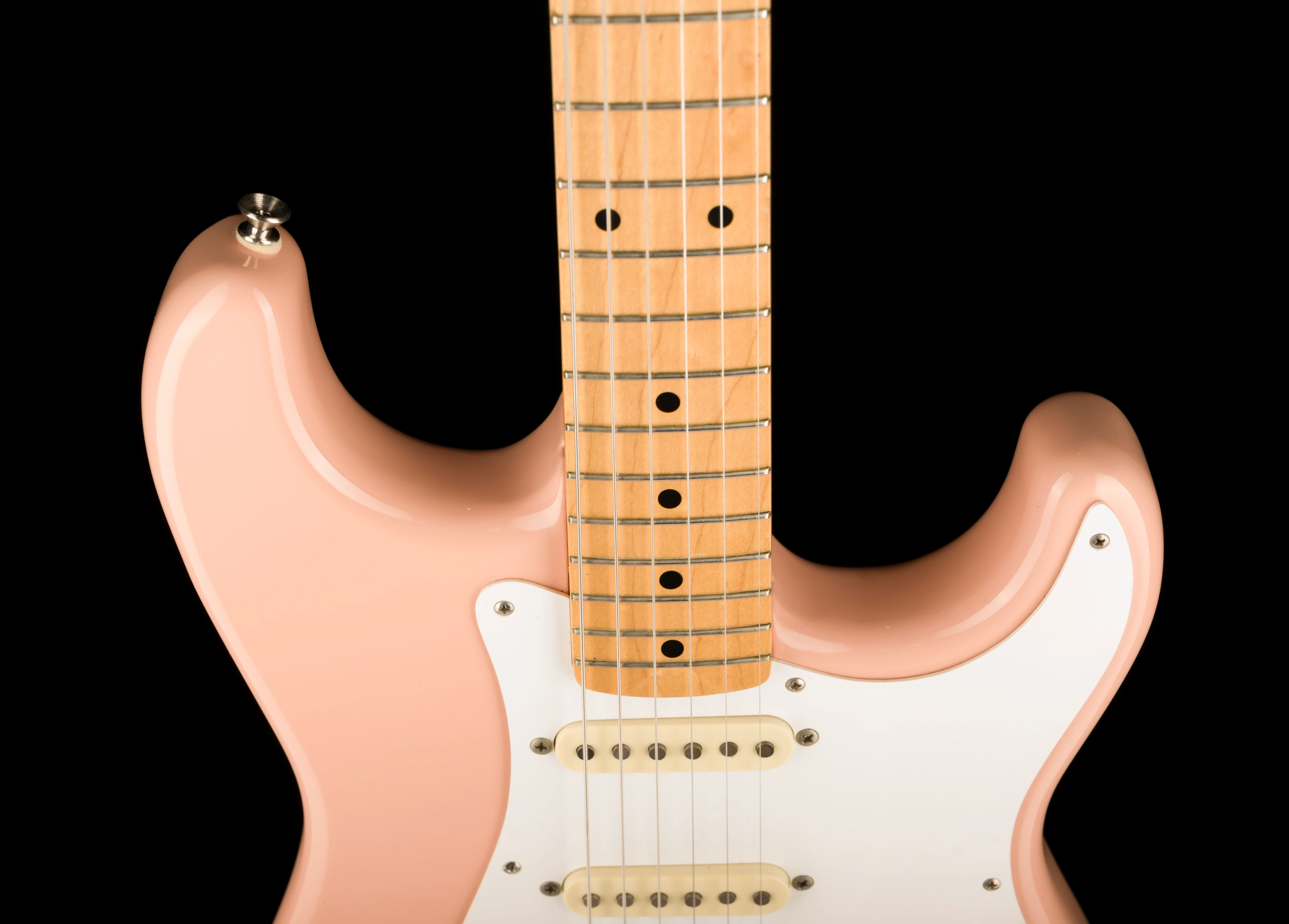 Used 1996 Fender 50th Anniversary 1954 Stratocaster Made in Japan Shell Pink With Case - Image 3