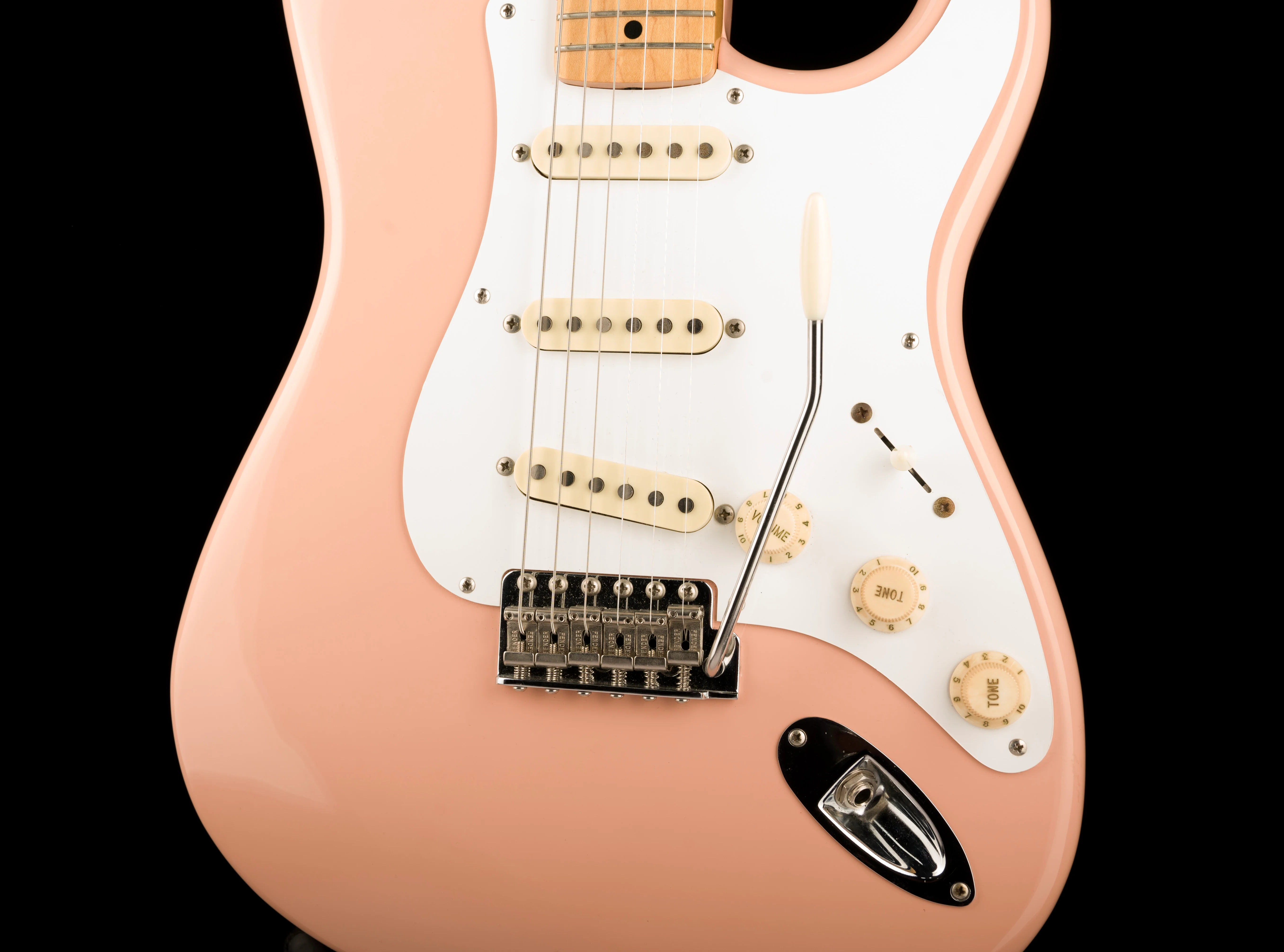 Used 1996 Fender 50th Anniversary 1954 Stratocaster Made in Japan Shell Pink With Case - Image 6