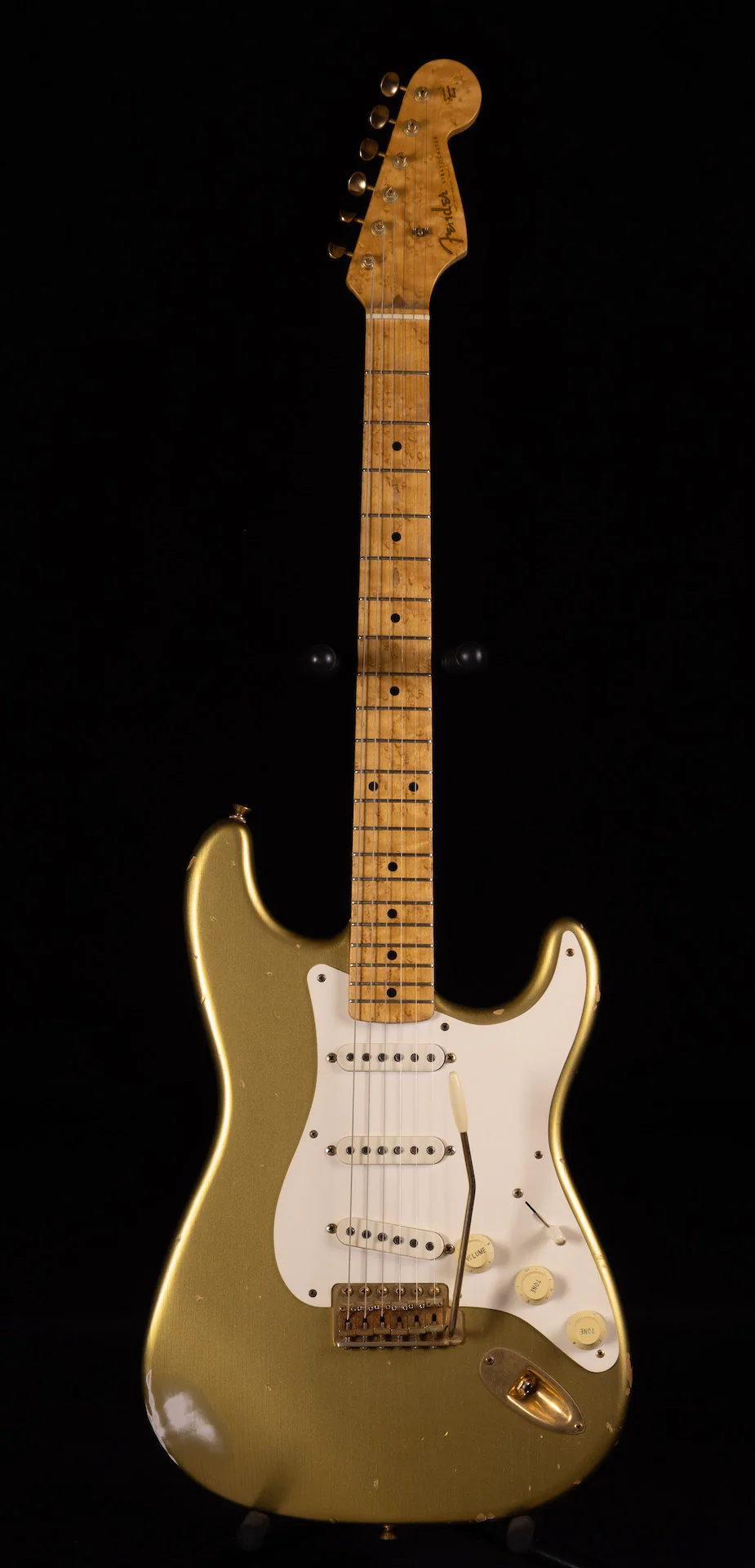 Used '96 Fender Custom Shop 50th Anniversary Diamond Dealer Stratocaster Cunetto Relic Aztec Gold - Image 2