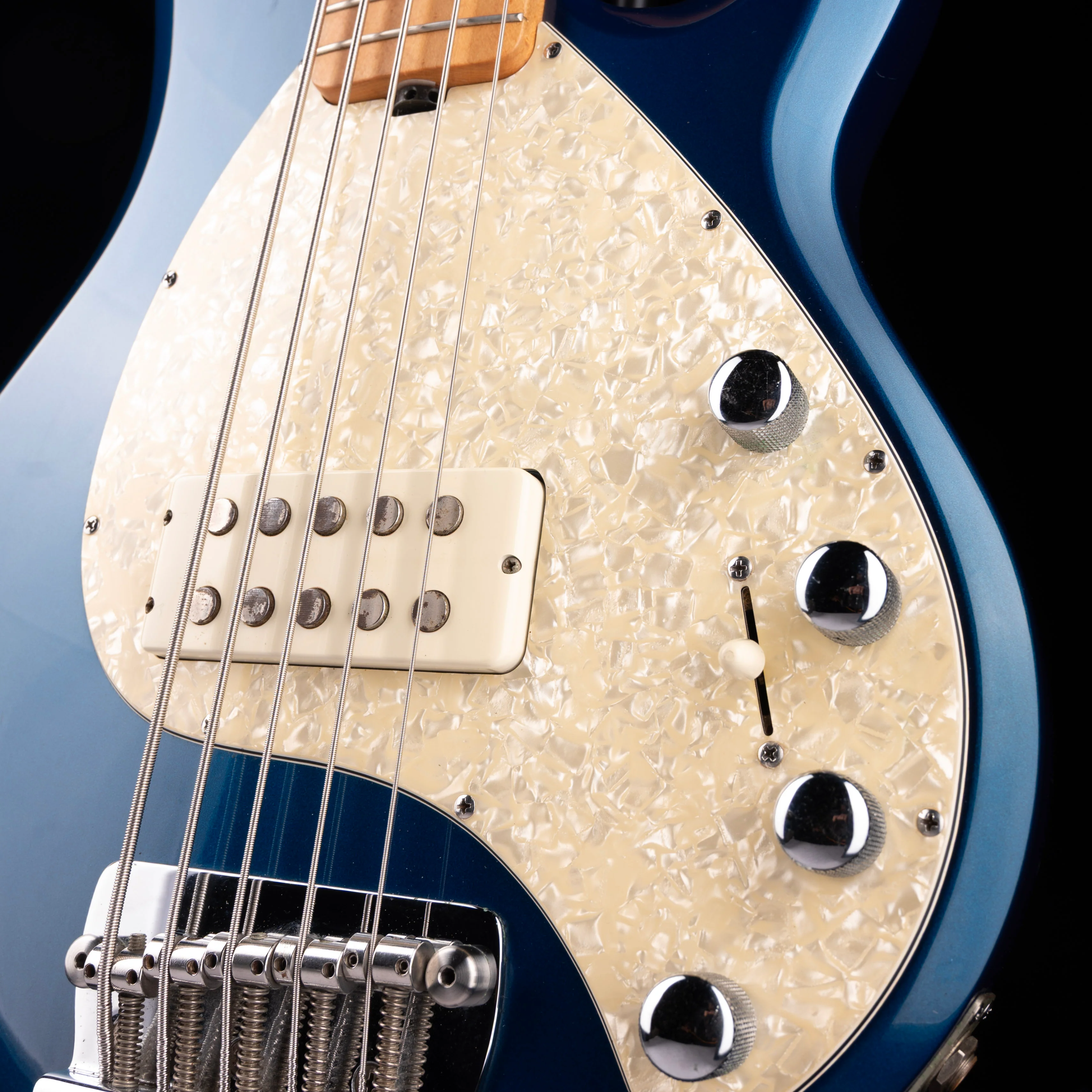 Used 1999 Ernie Ball Music Man Stingray 5 H Blue Pearl with OHSC - Image 5