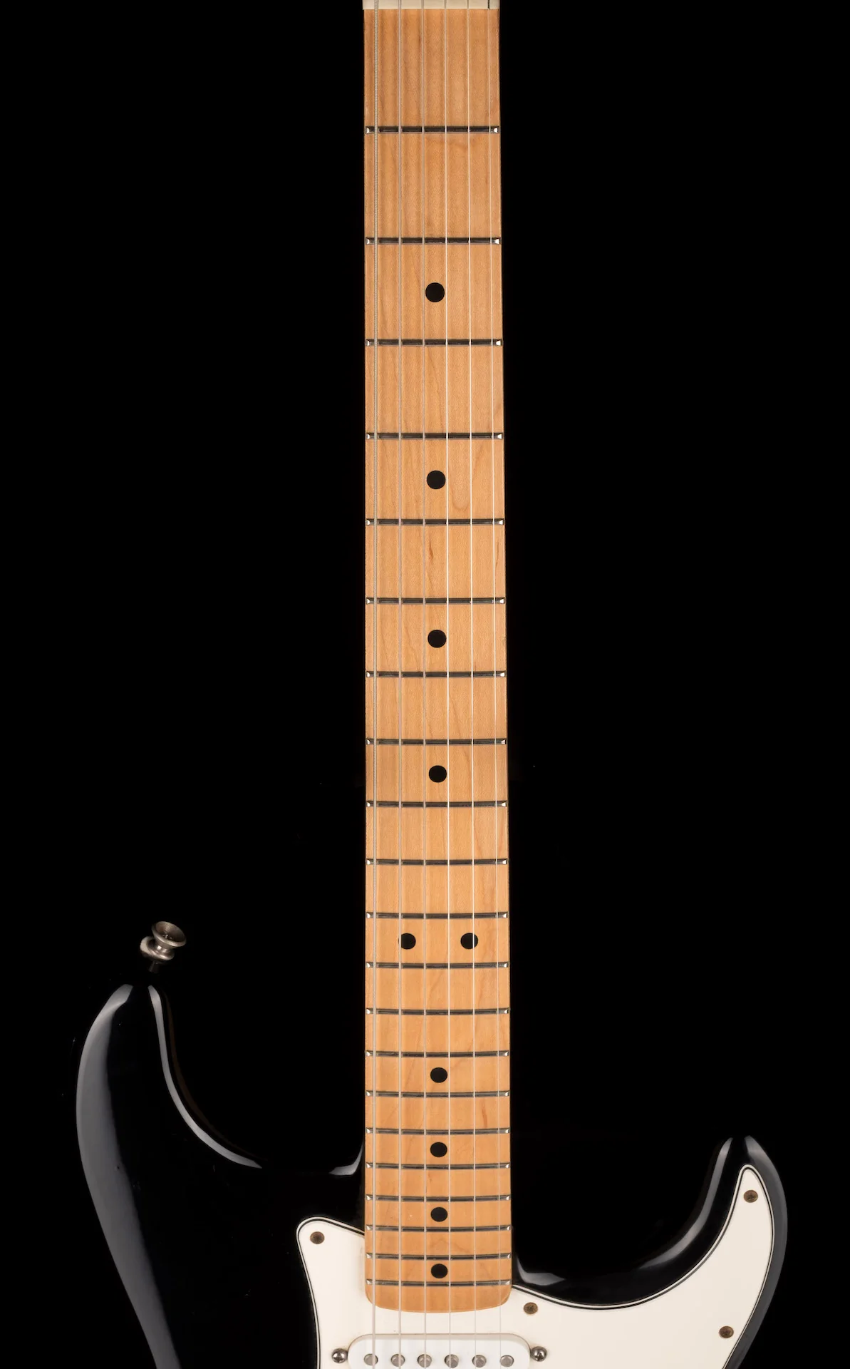 Used 2000 Fender Standard Stratocaster Black Electric Guitar - Image 11