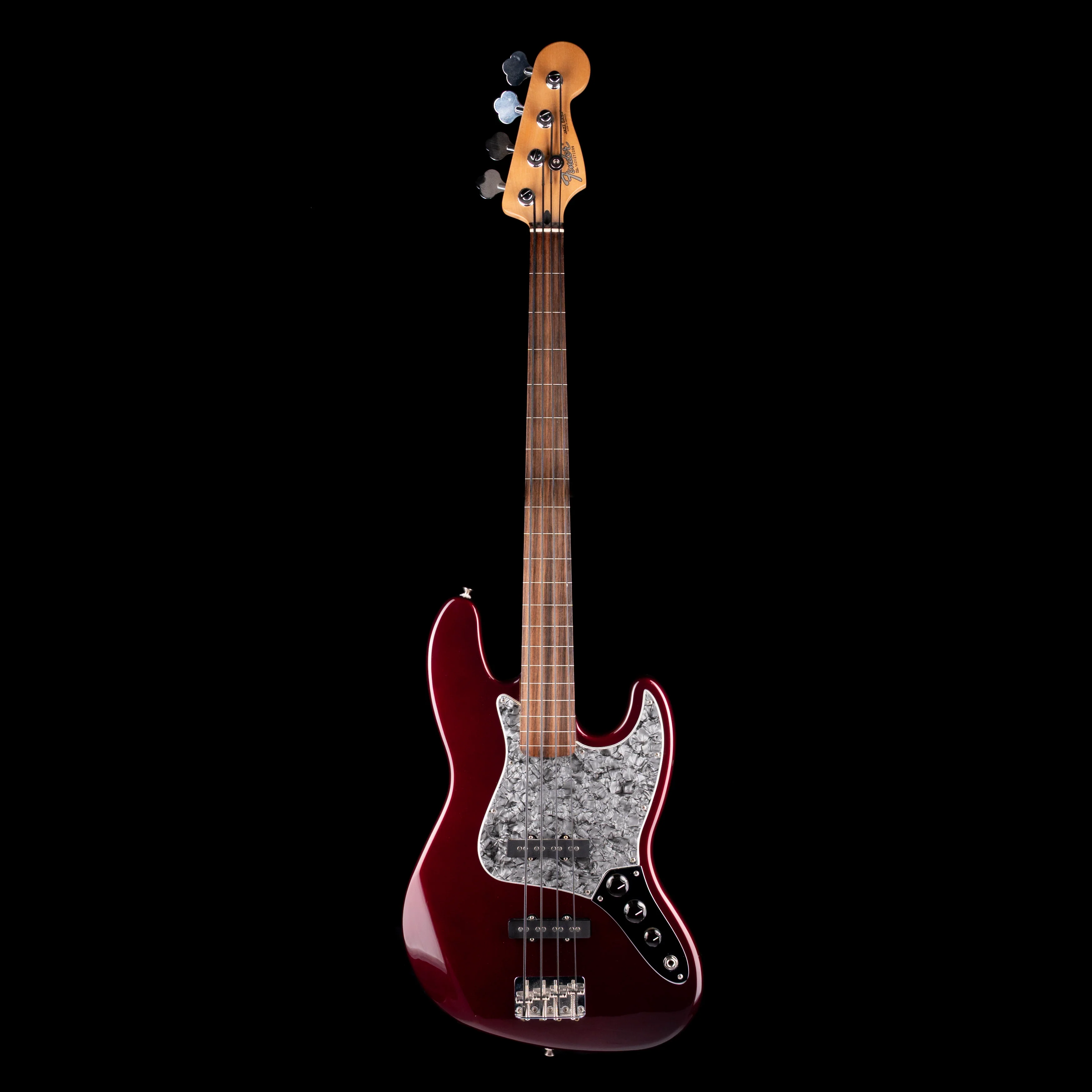 Used 2001 Fender Standard Jazz Bass Fretless Midnight Wine - Image 2