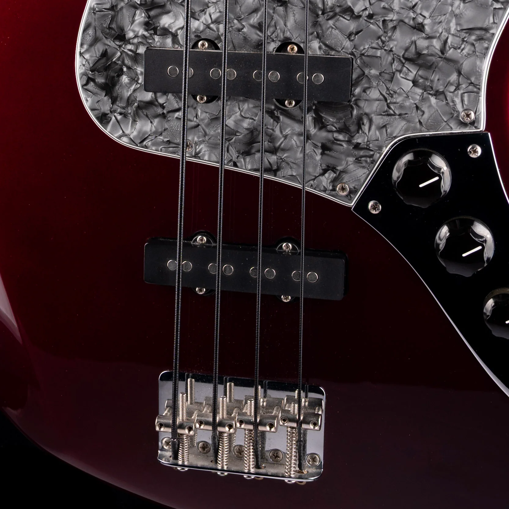Used 2001 Fender Standard Jazz Bass Fretless Midnight Wine - Image 4