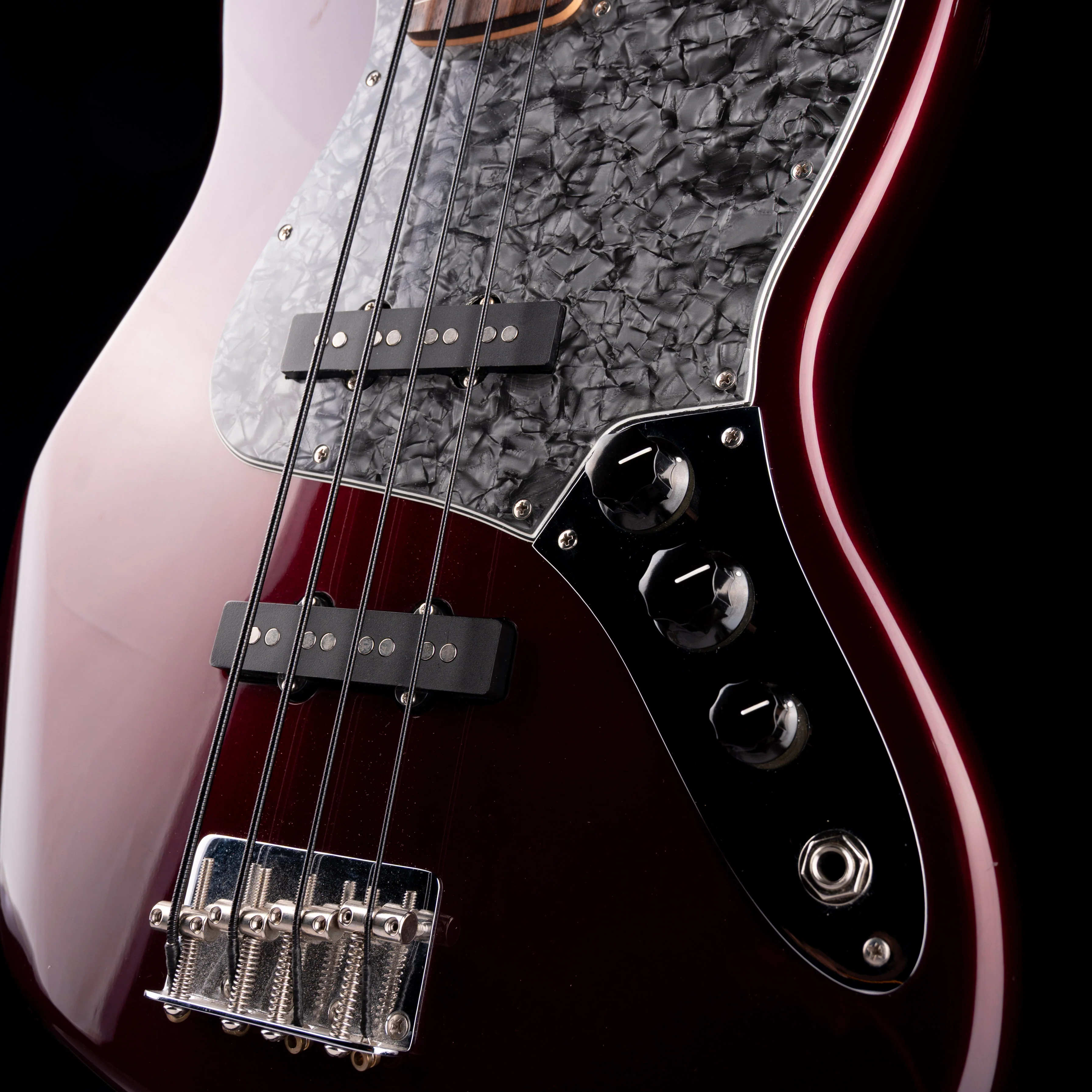 Used 2001 Fender Standard Jazz Bass Fretless Midnight Wine - Image 5