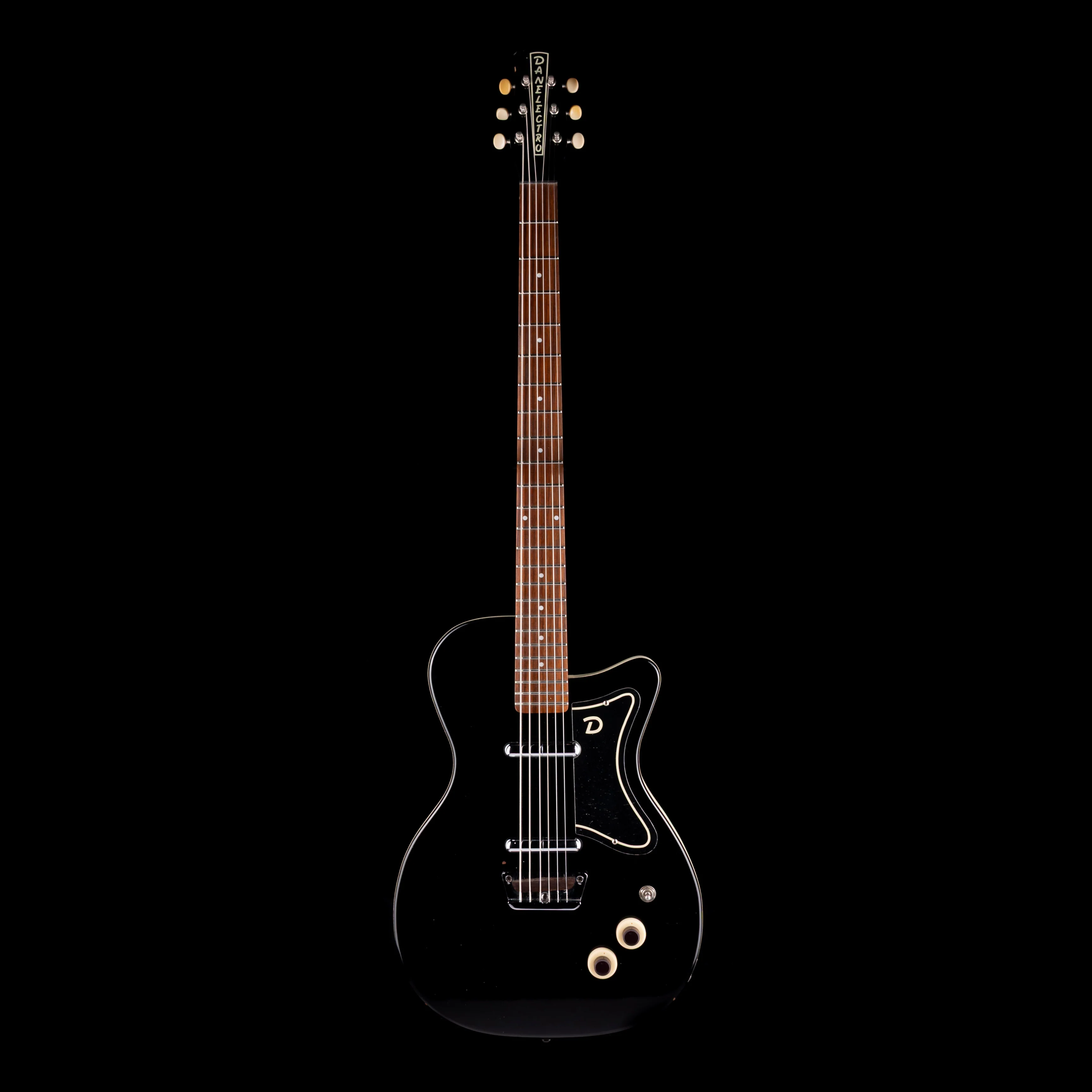 Used 2004 Danelectro '56 Baritone Black Electric Guitar - Image 2