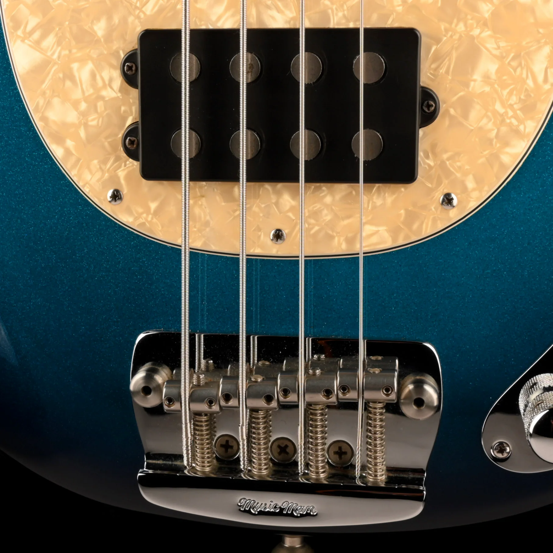 Used 2004 Ernie Ball Music Man Stingray 4 Tectonic Blue With OHSC - Image 4