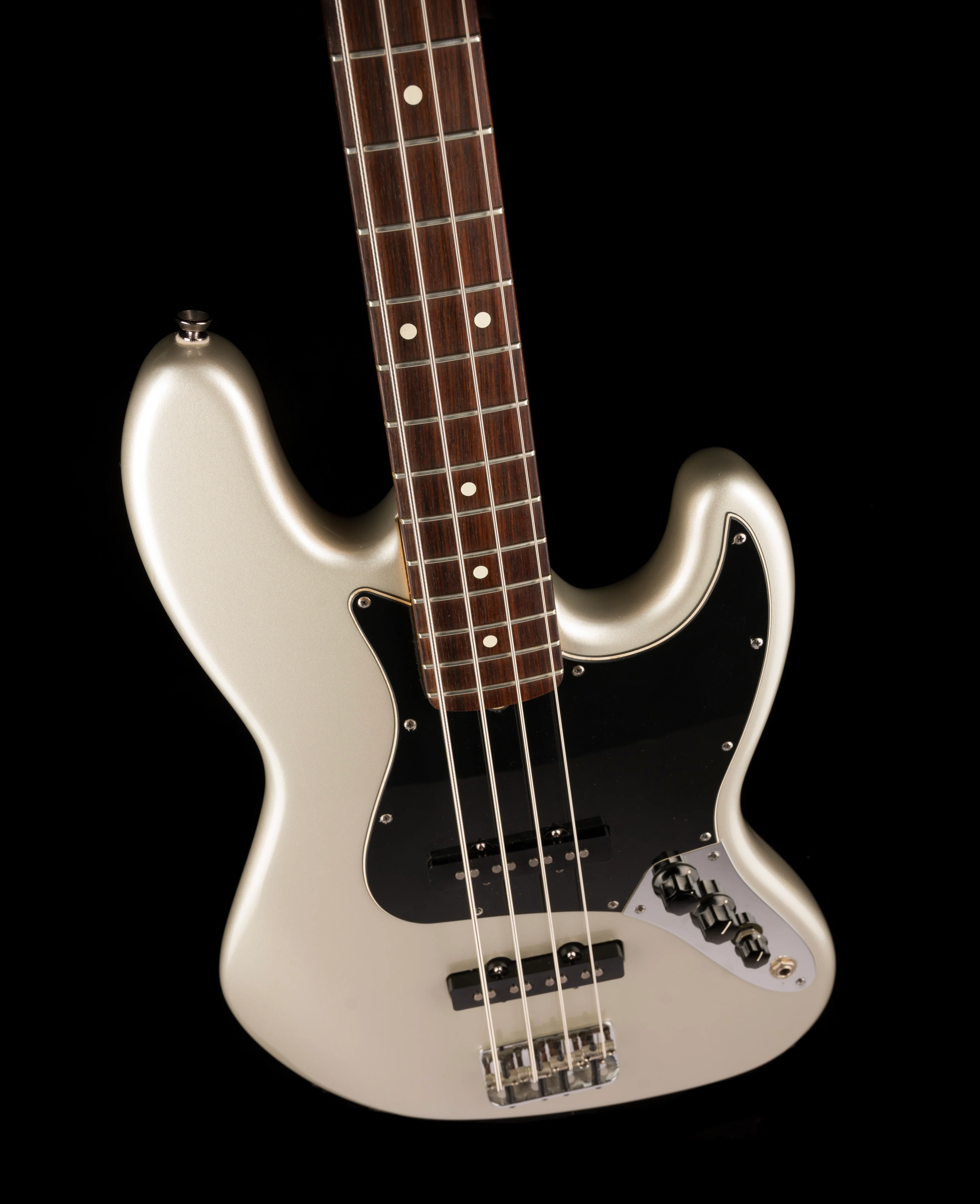 Used 2004 Fender American Jazz Bass Rosewood Fingerboard Chrome Silver With OHSC - Image 4