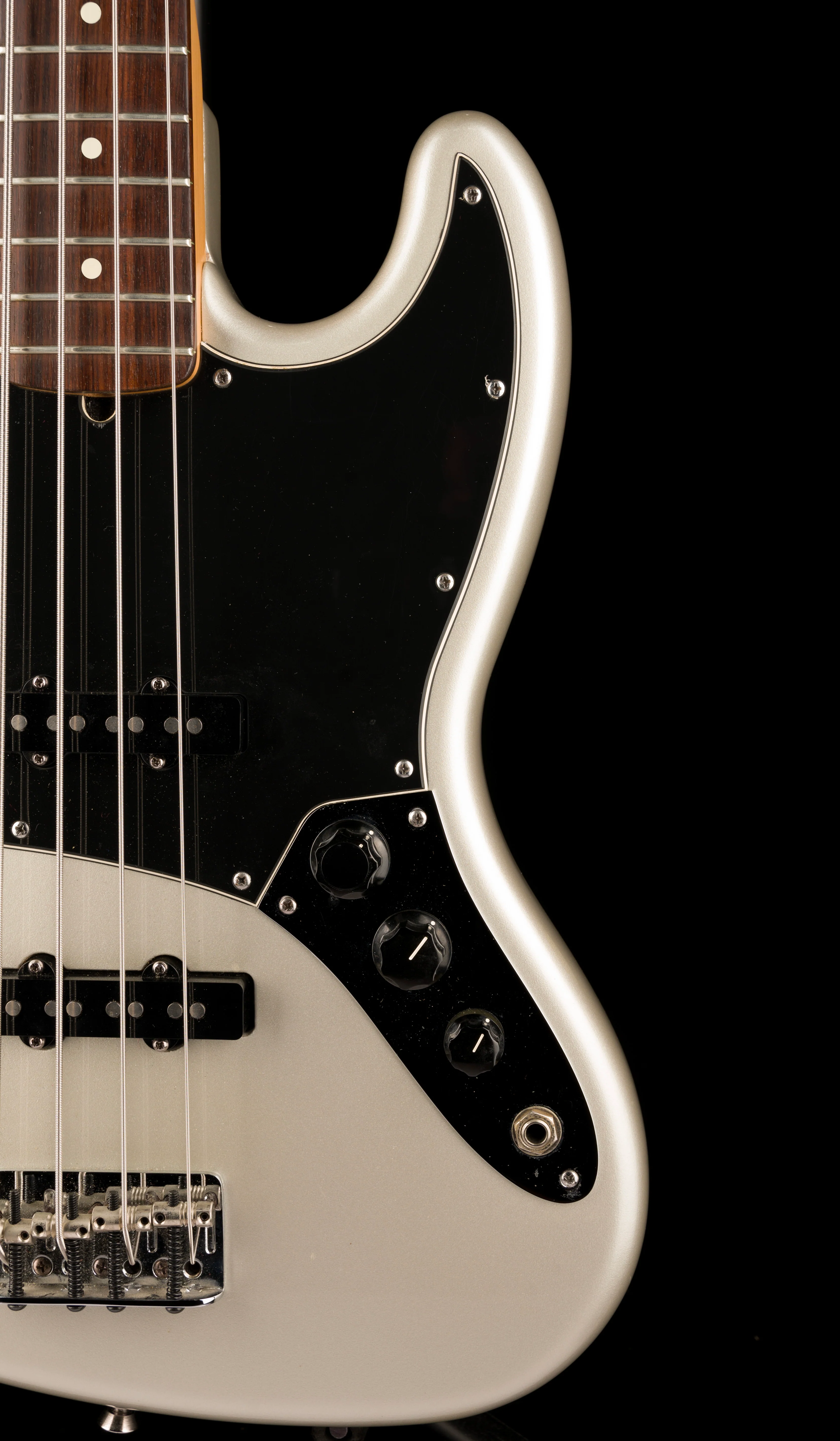Used 2004 Fender American Jazz Bass Rosewood Fingerboard Chrome Silver With OHSC - Image 9
