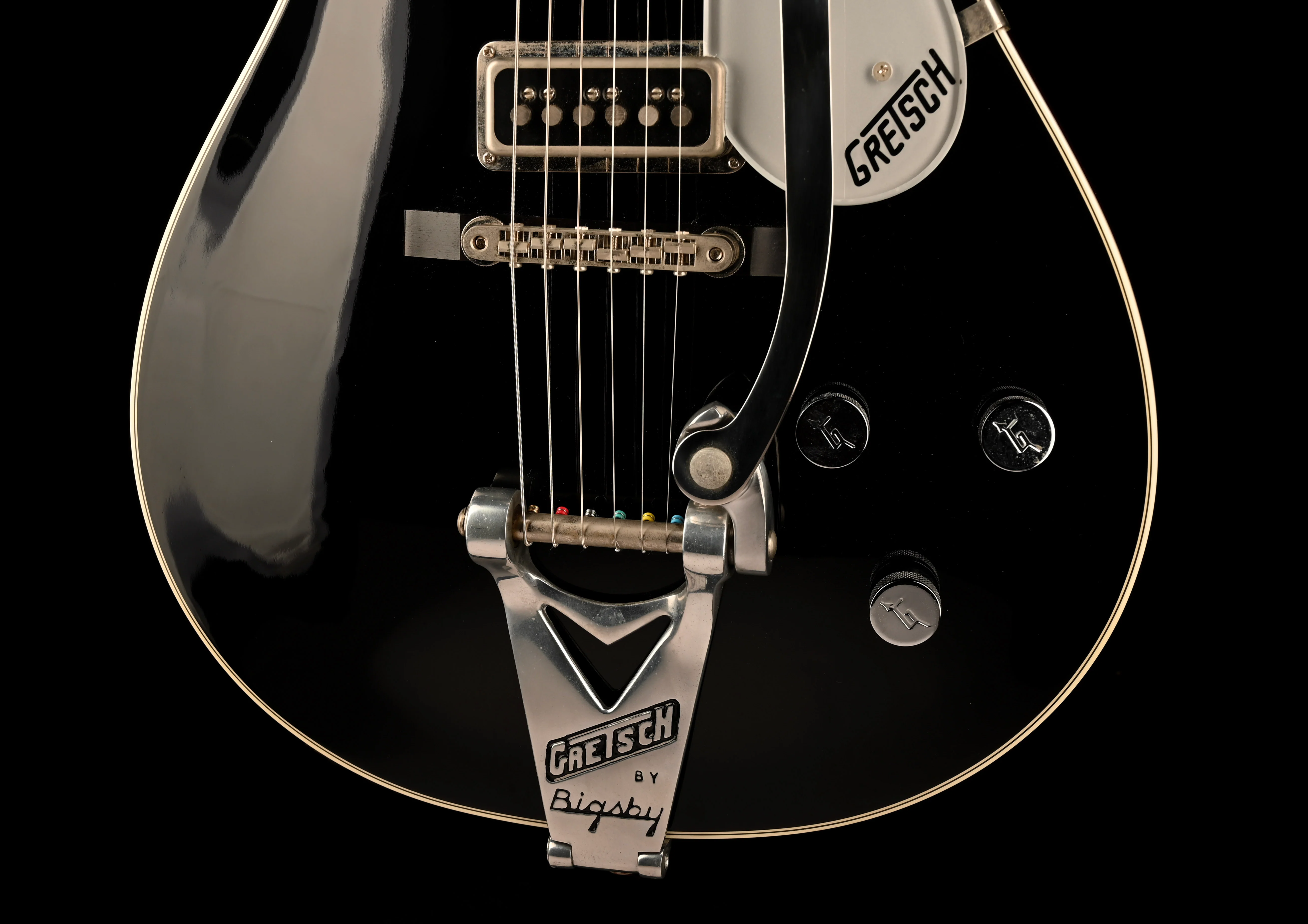 Used 2004 Gretsch G6128T-1957 Duo Jet Black Electric Guitar With OHSC - Image 5
