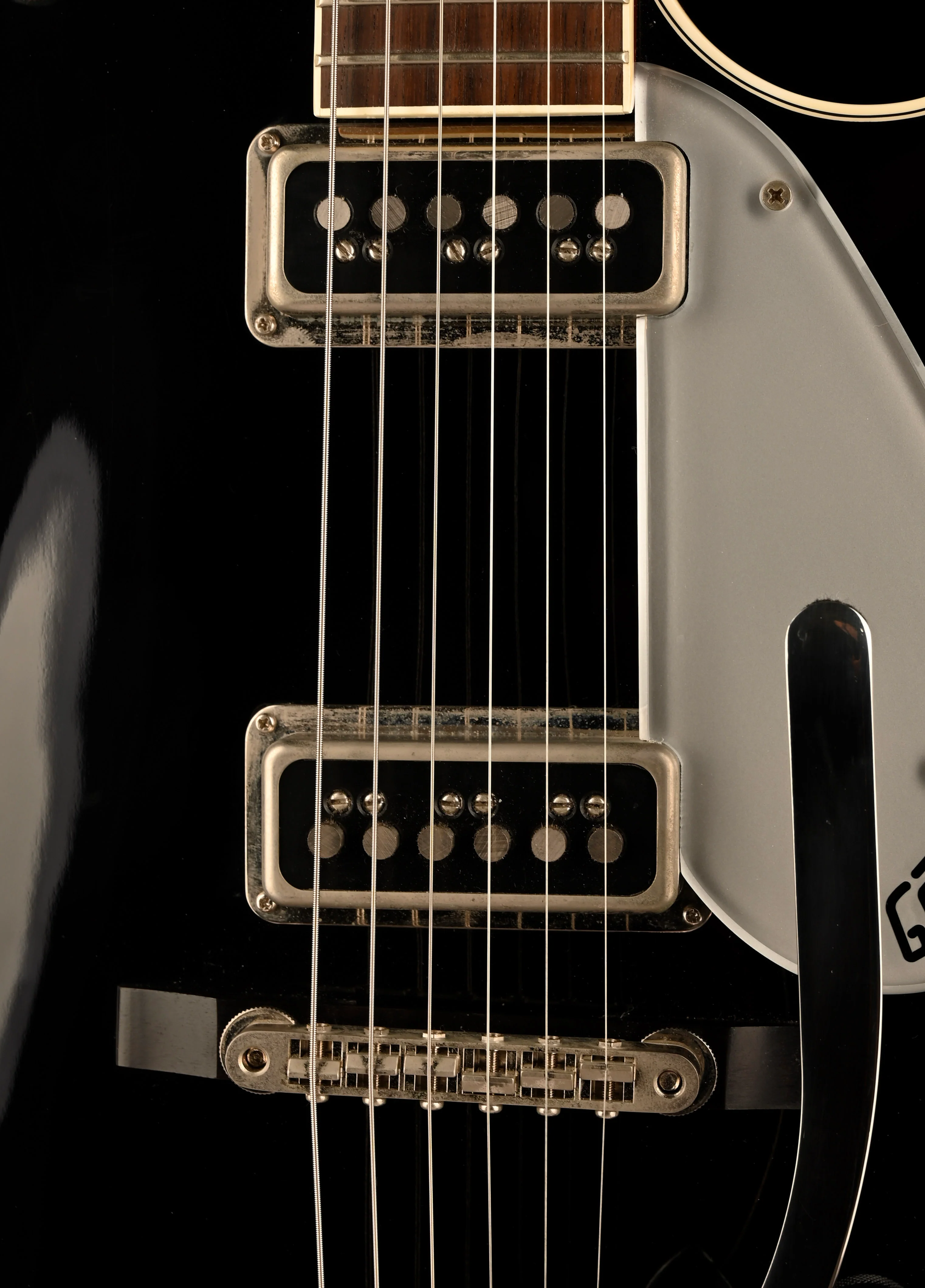 Used 2004 Gretsch G6128T-1957 Duo Jet Black Electric Guitar With OHSC - Image 7