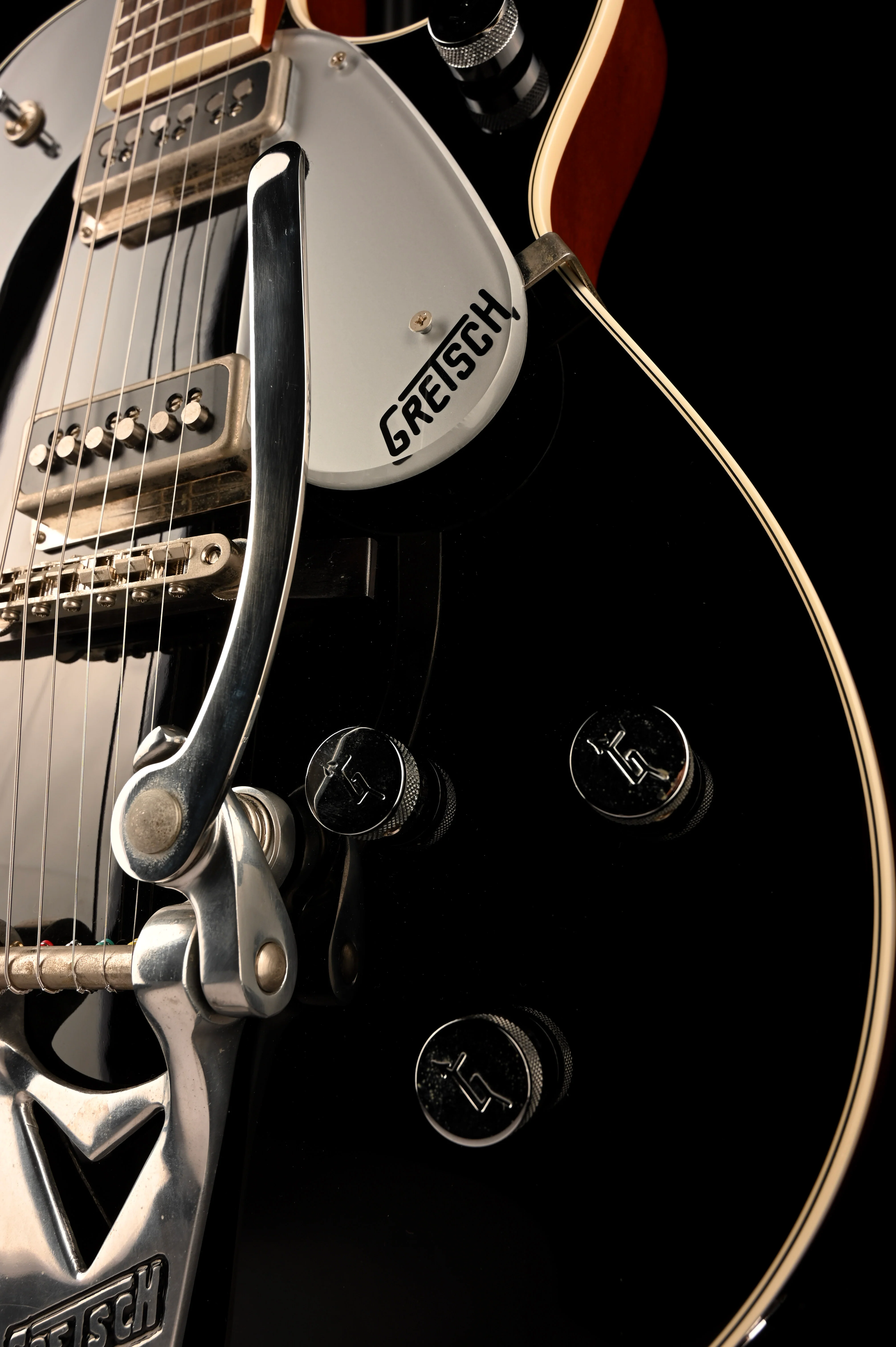 Used 2004 Gretsch G6128T-1957 Duo Jet Black Electric Guitar With OHSC - Image 8