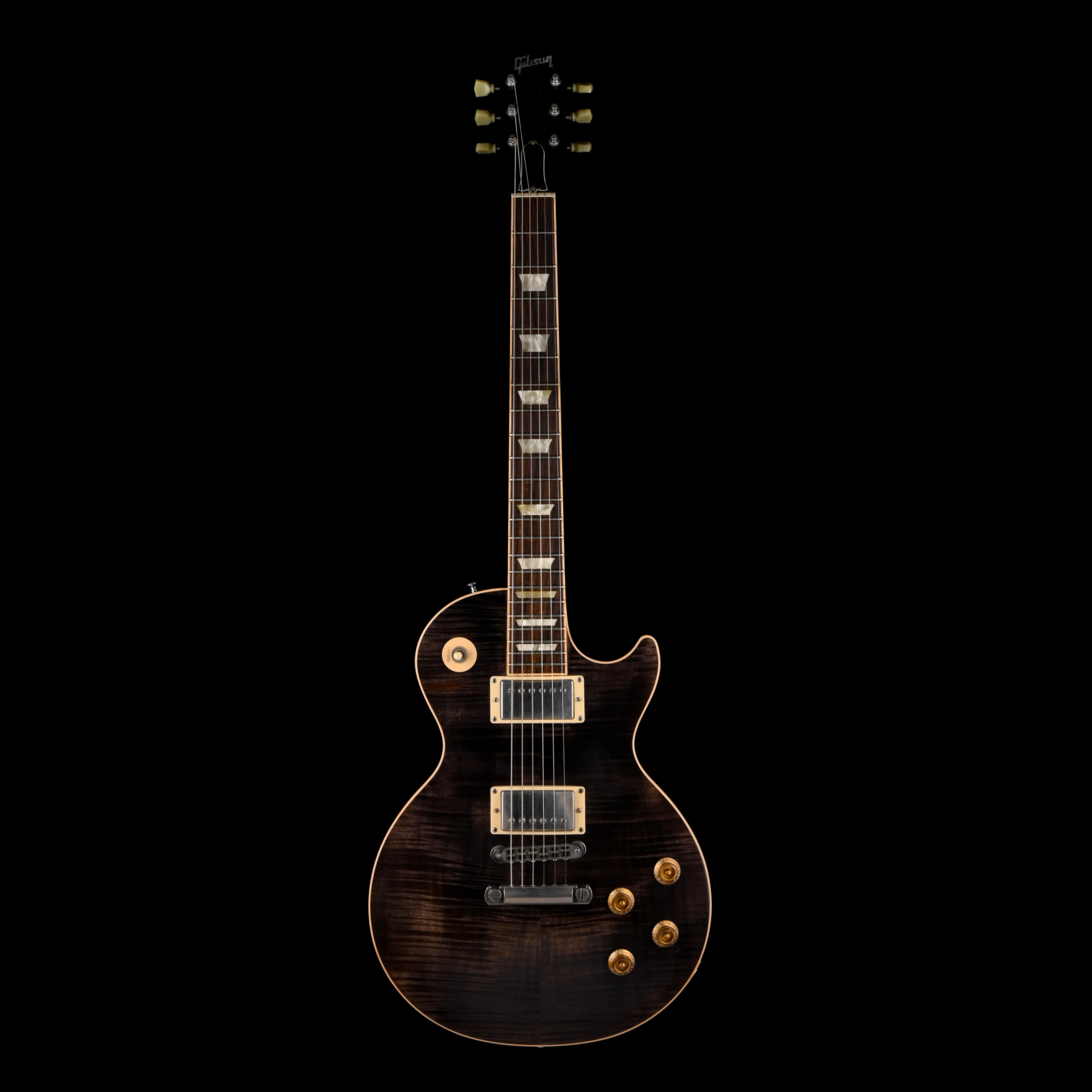 Used 2005 Gibson Les Paul Standard Premium Plus Trans Black with OHSC - Image 2