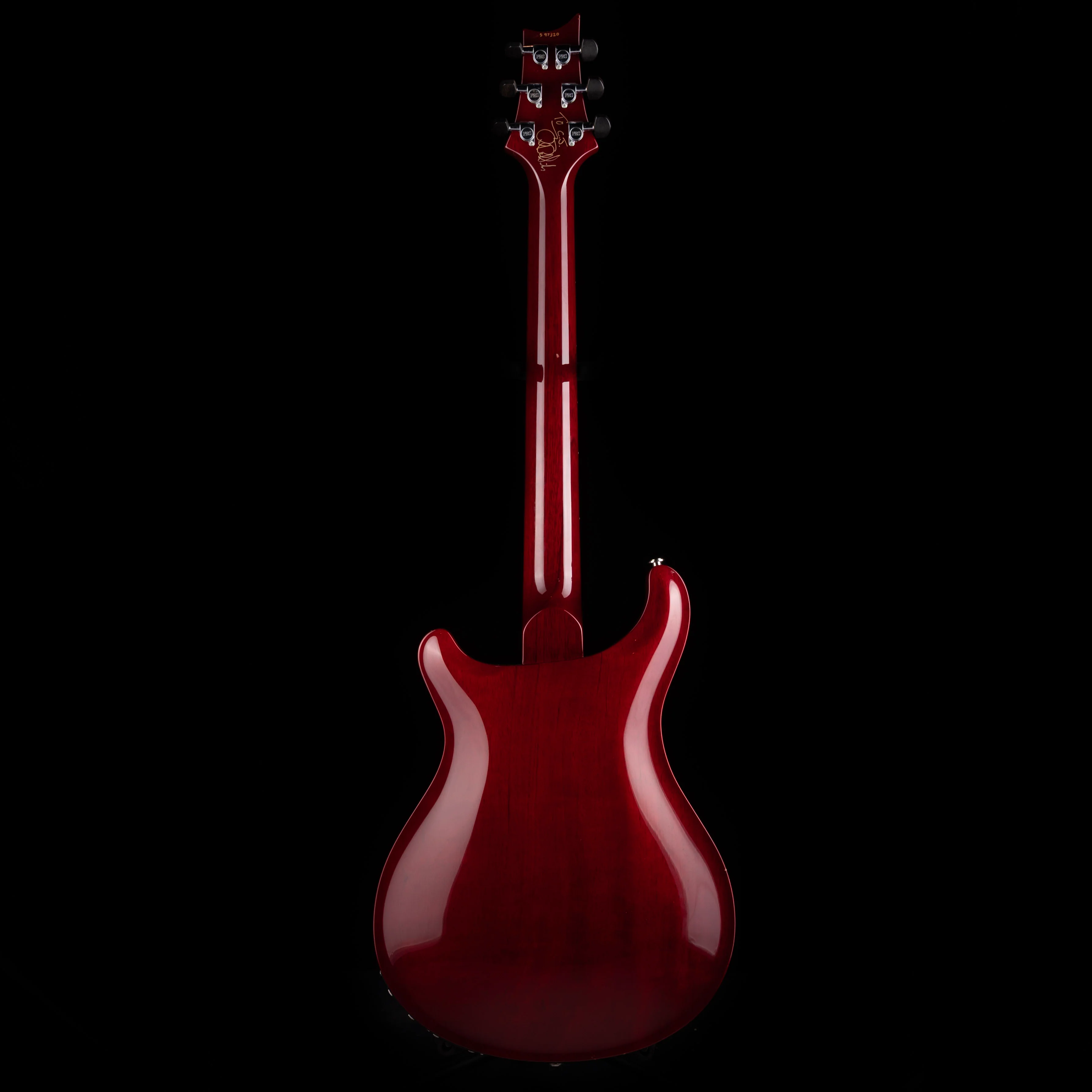 Used 2005 PRS Hollowbody Spruce 20th Anniversary - Dark Cherry Sunburst With OHSC - Image 13
