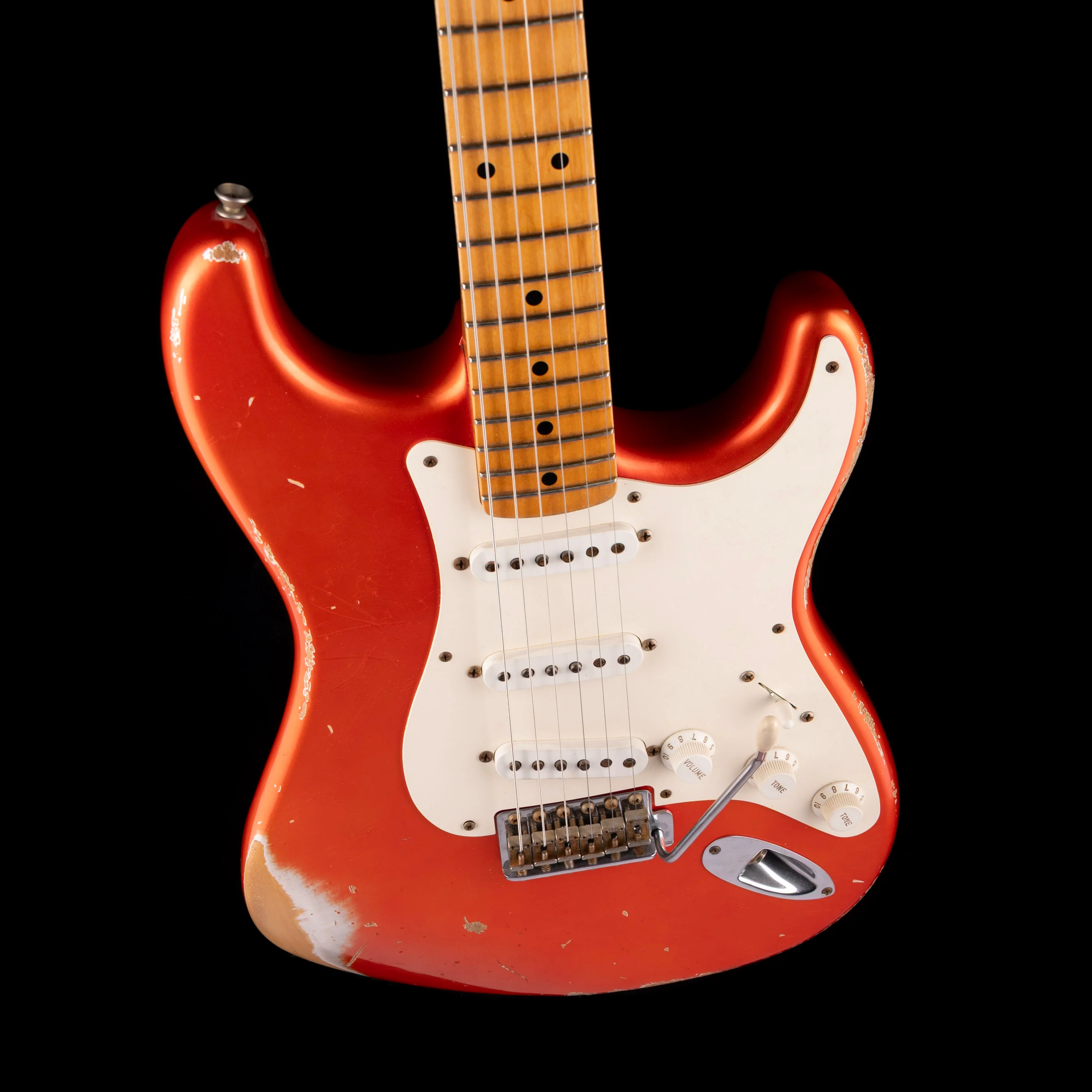 Used 2008 Fender Custom Shop Limited Edition Ultimate Vintage Stratocaster Heavy Relic Candy Tangerine with OHSC - Image 3