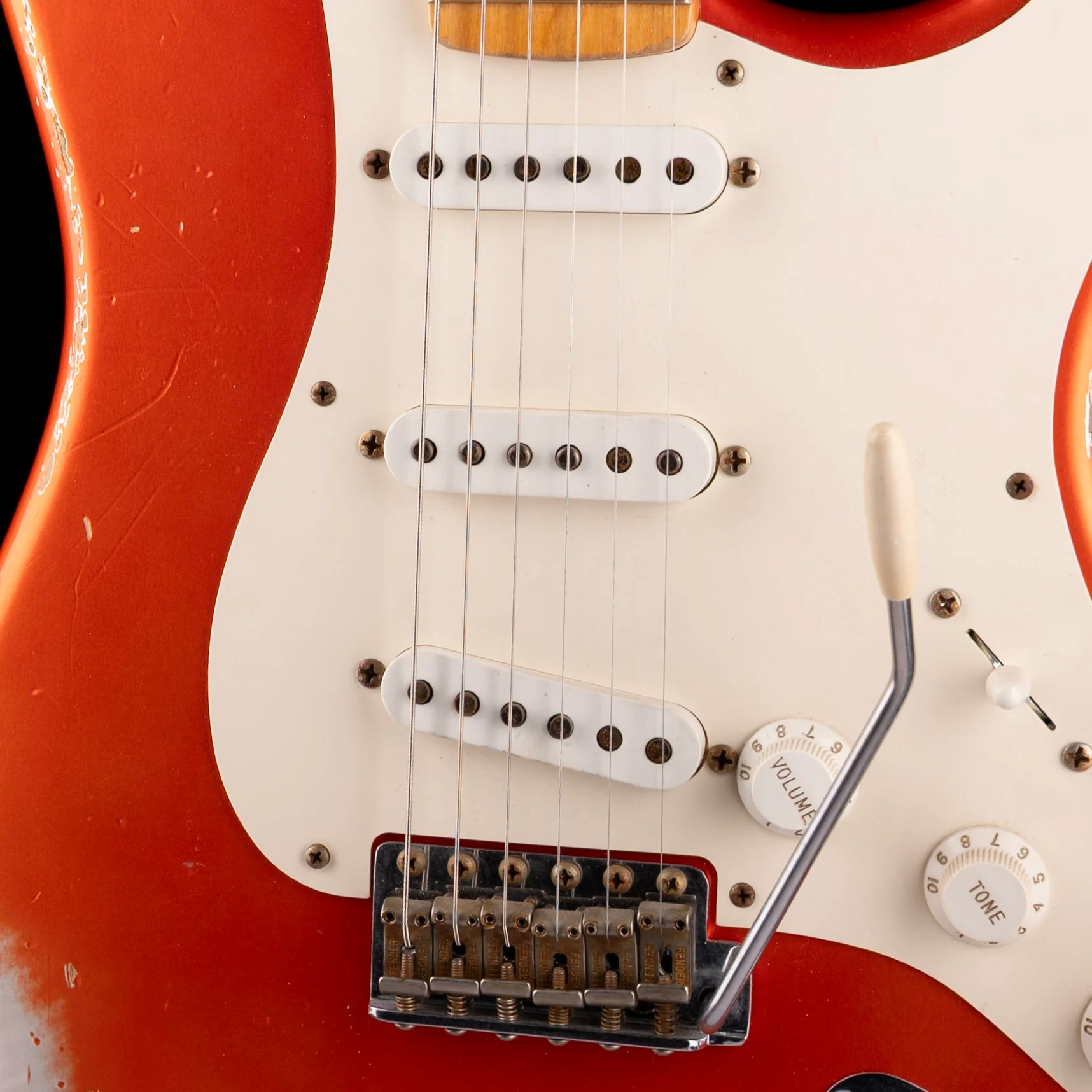 Used 2008 Fender Custom Shop Limited Edition Ultimate Vintage Stratocaster Heavy Relic Candy Tangerine with OHSC - Image 4
