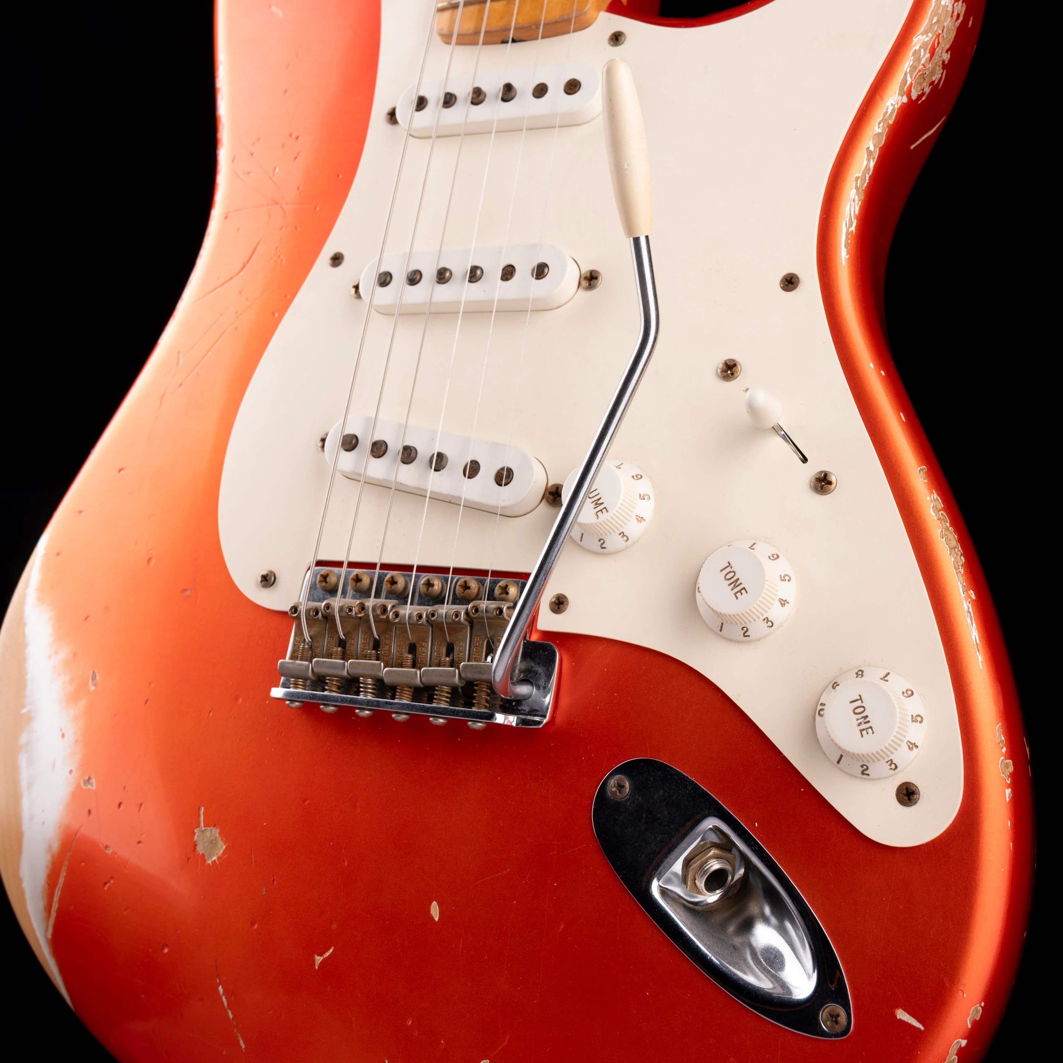 Used 2008 Fender Custom Shop Limited Edition Ultimate Vintage Stratocaster Heavy Relic Candy Tangerine with OHSC - Image 5