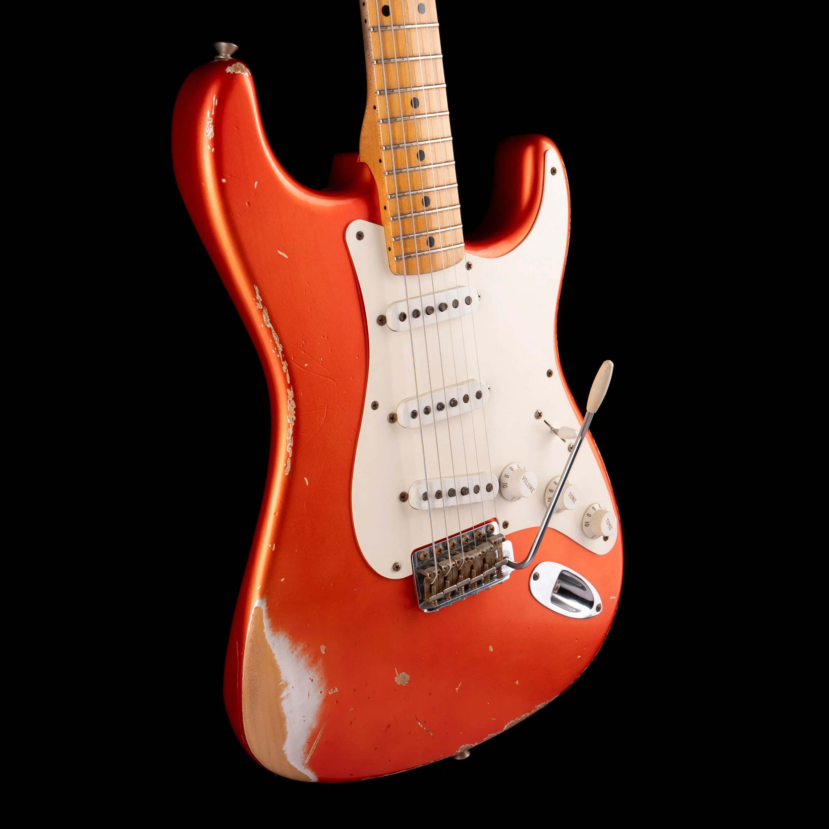 Used 2008 Fender Custom Shop Limited Edition Ultimate Vintage Stratocaster Heavy Relic Candy Tangerine with OHSC - Image 6