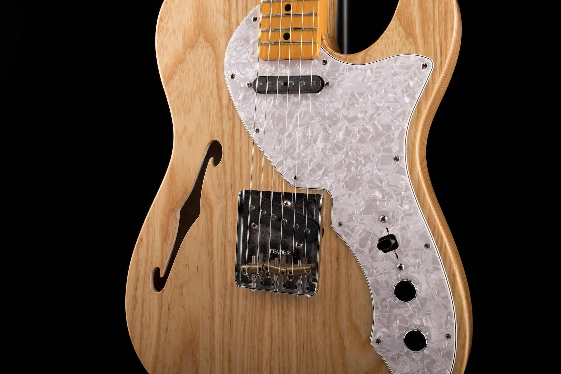 Used '09 Fender FSR Thinskin 1968 Telecaster Thinline Natural W/ OHSC & Upgrades - Image 6