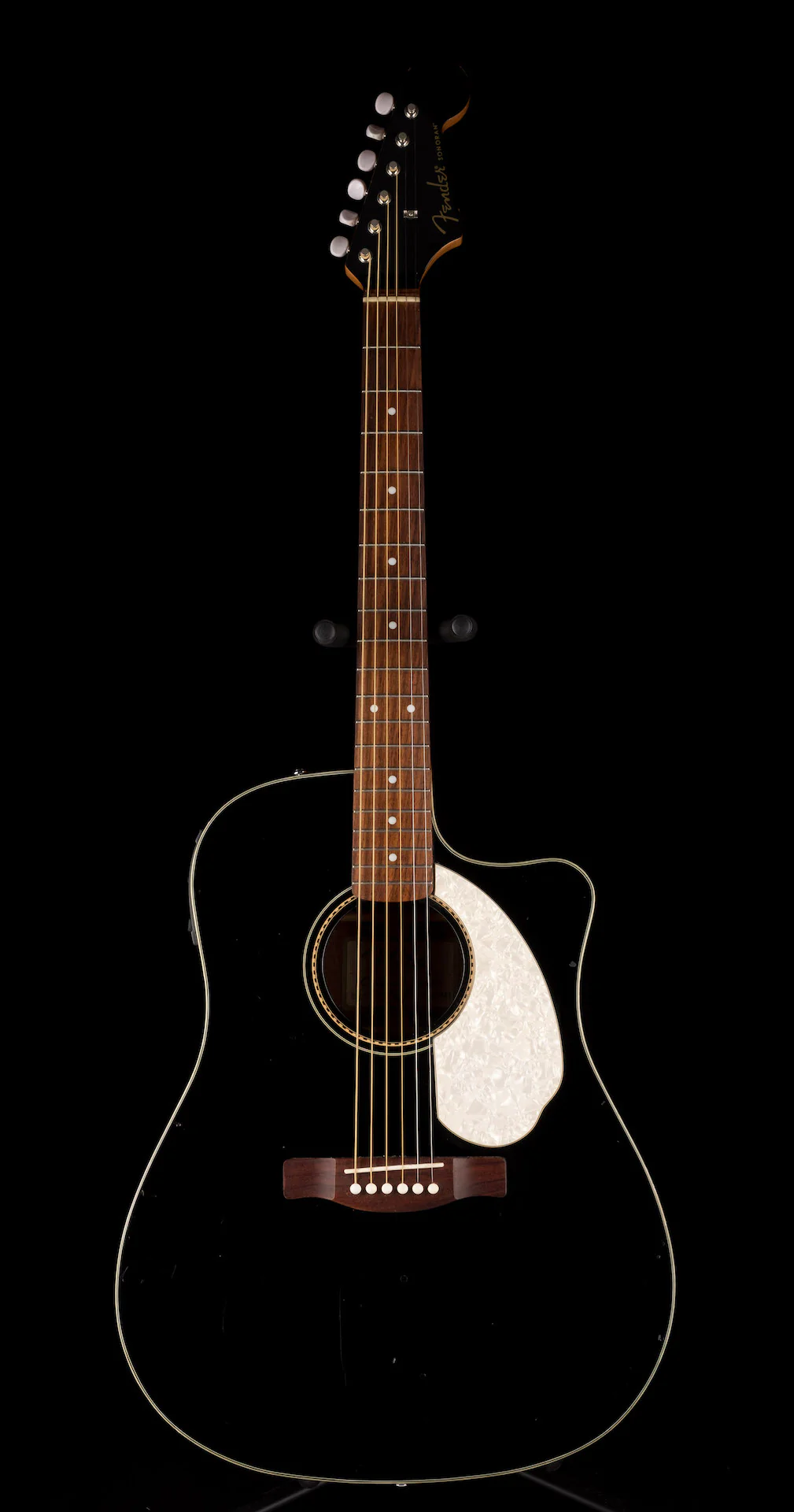 Used 2009 Fender Sonoran SCE Black Acoustic Electric Guitar - Image 2