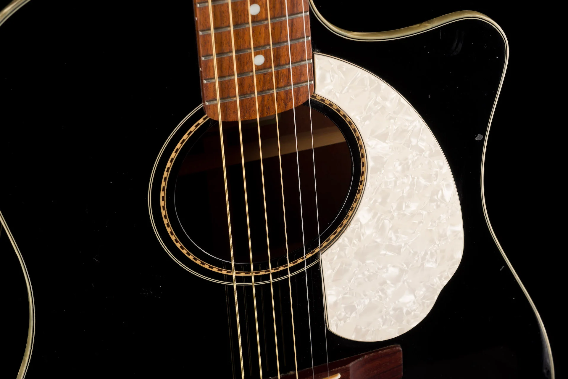 Used 2009 Fender Sonoran SCE Black Acoustic Electric Guitar - Image 7