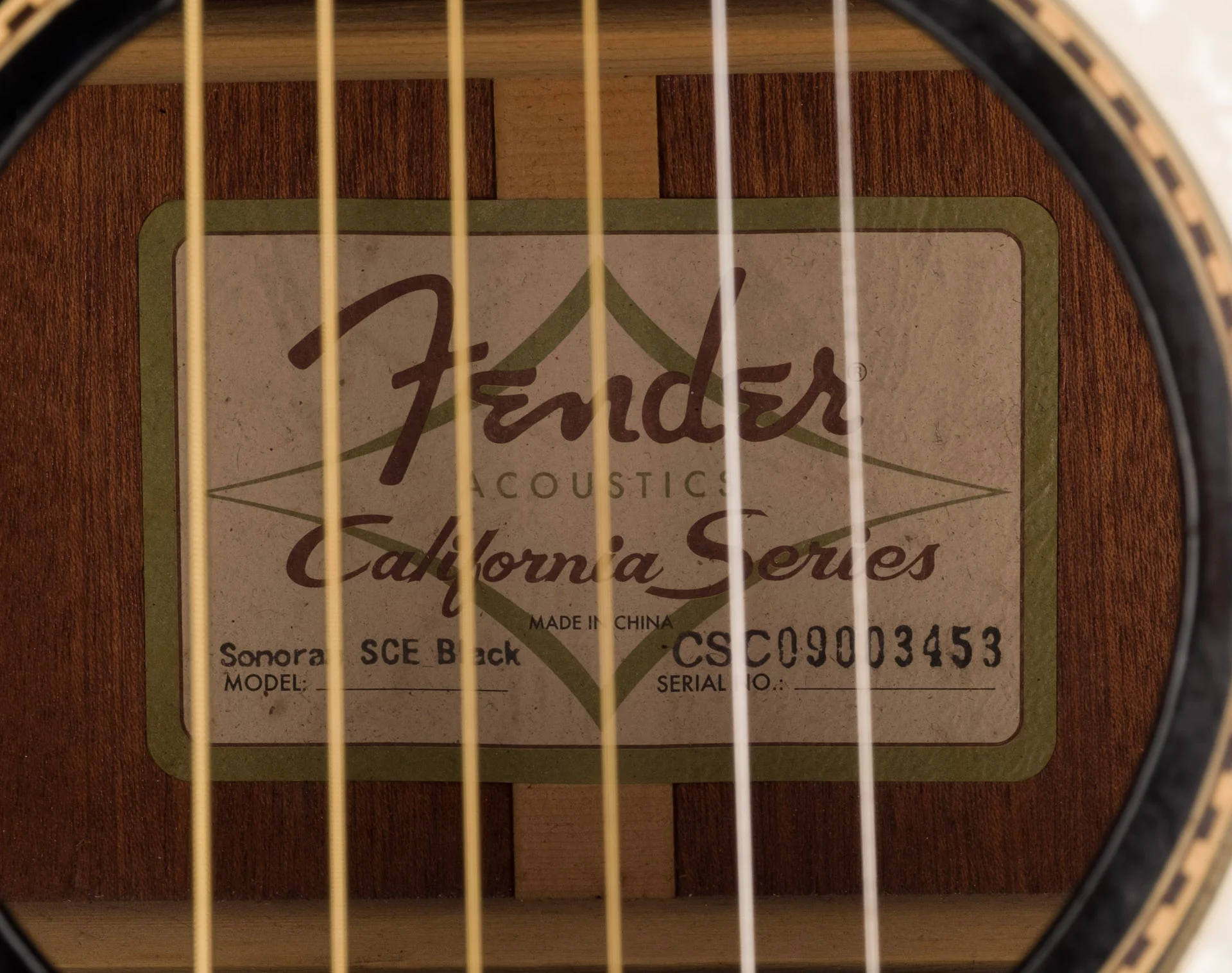 Used 2009 Fender Sonoran SCE Black Acoustic Electric Guitar - Image 8