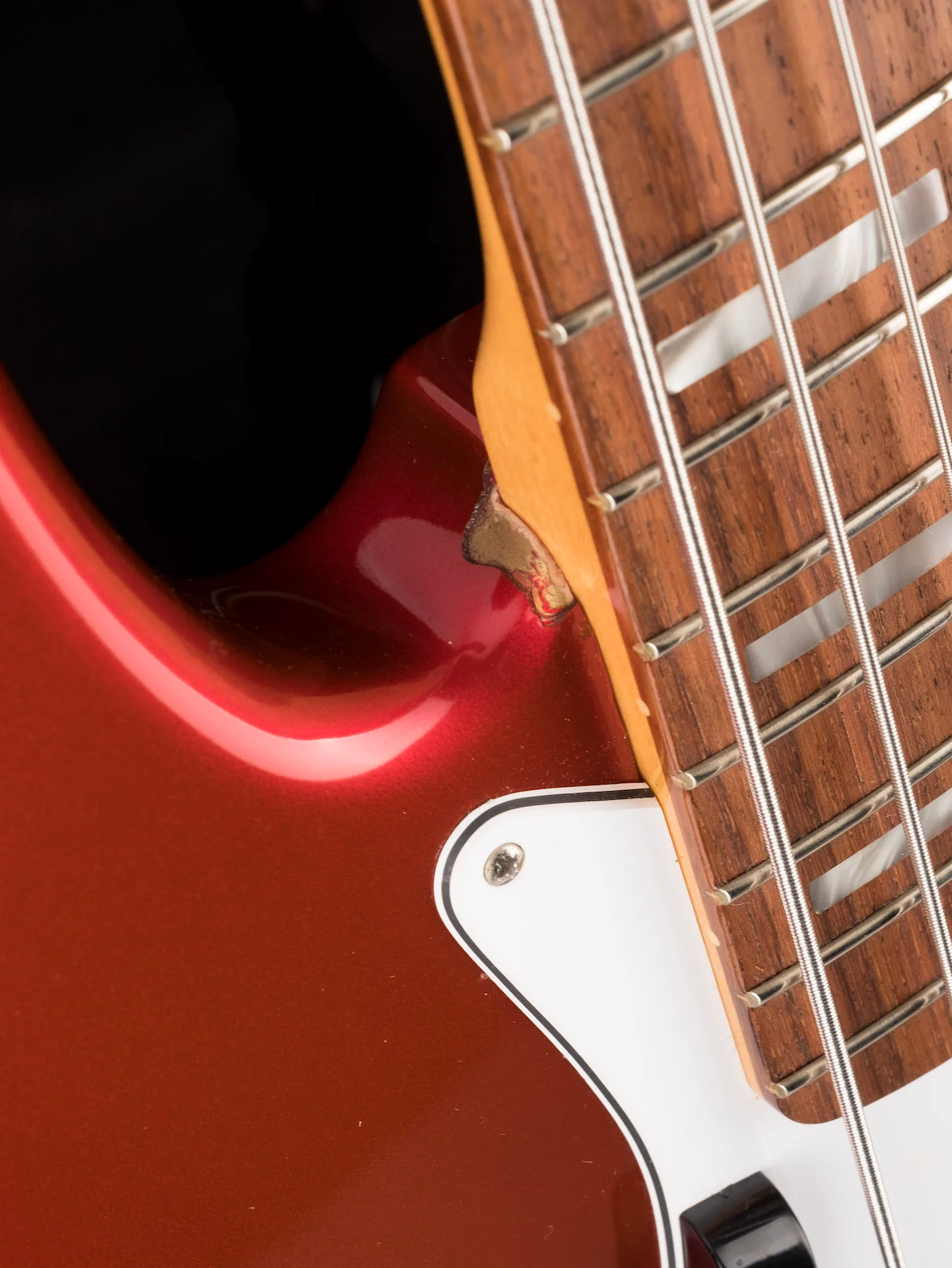 Used 2010 Fender 50th Anniversary Jazz Bass Candy Apple Red with OHSC - Image 10