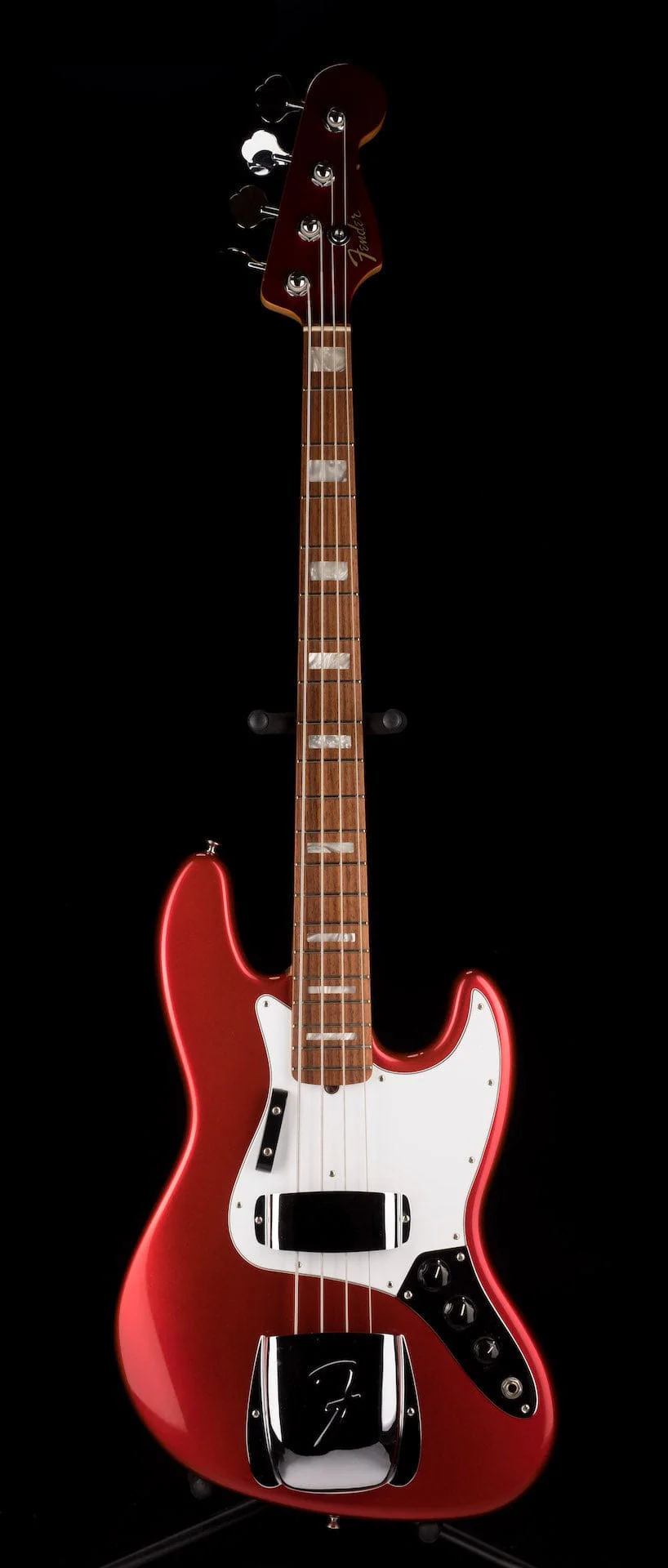 Used 2010 Fender 50th Anniversary Jazz Bass Candy Apple Red with OHSC - Image 2
