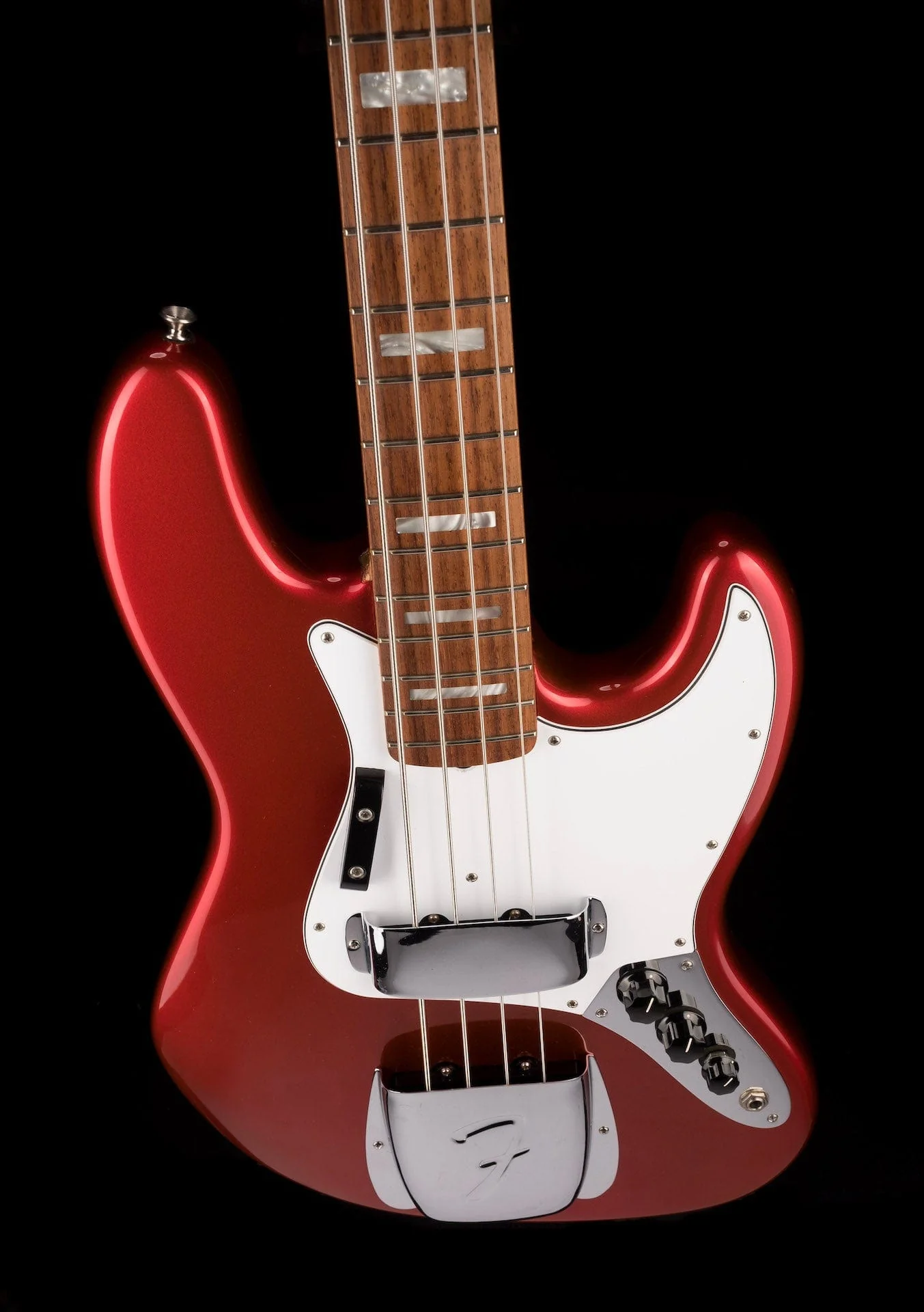 Used 2010 Fender 50th Anniversary Jazz Bass Candy Apple Red with OHSC - Image 4