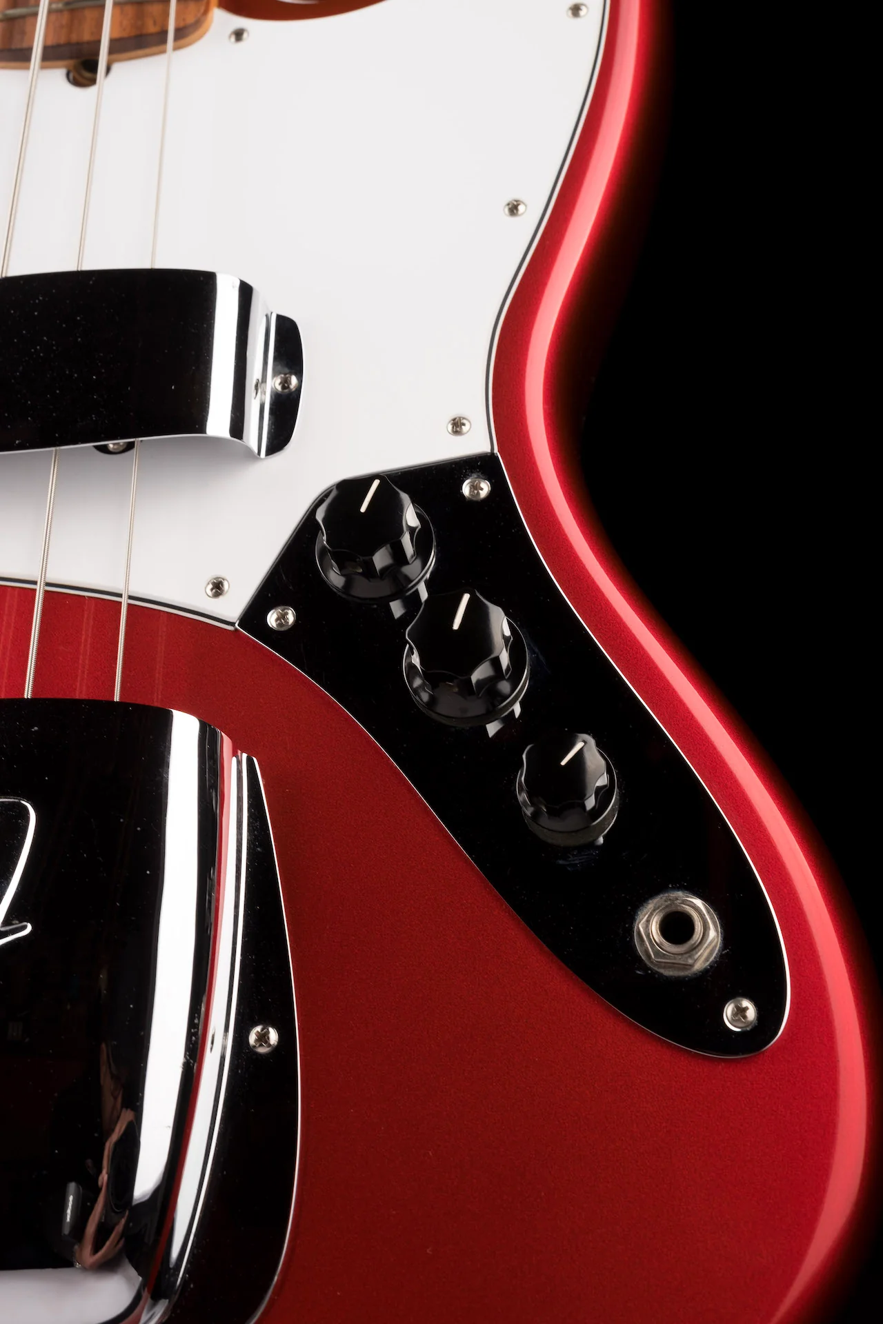 Used 2010 Fender 50th Anniversary Jazz Bass Candy Apple Red with OHSC - Image 7