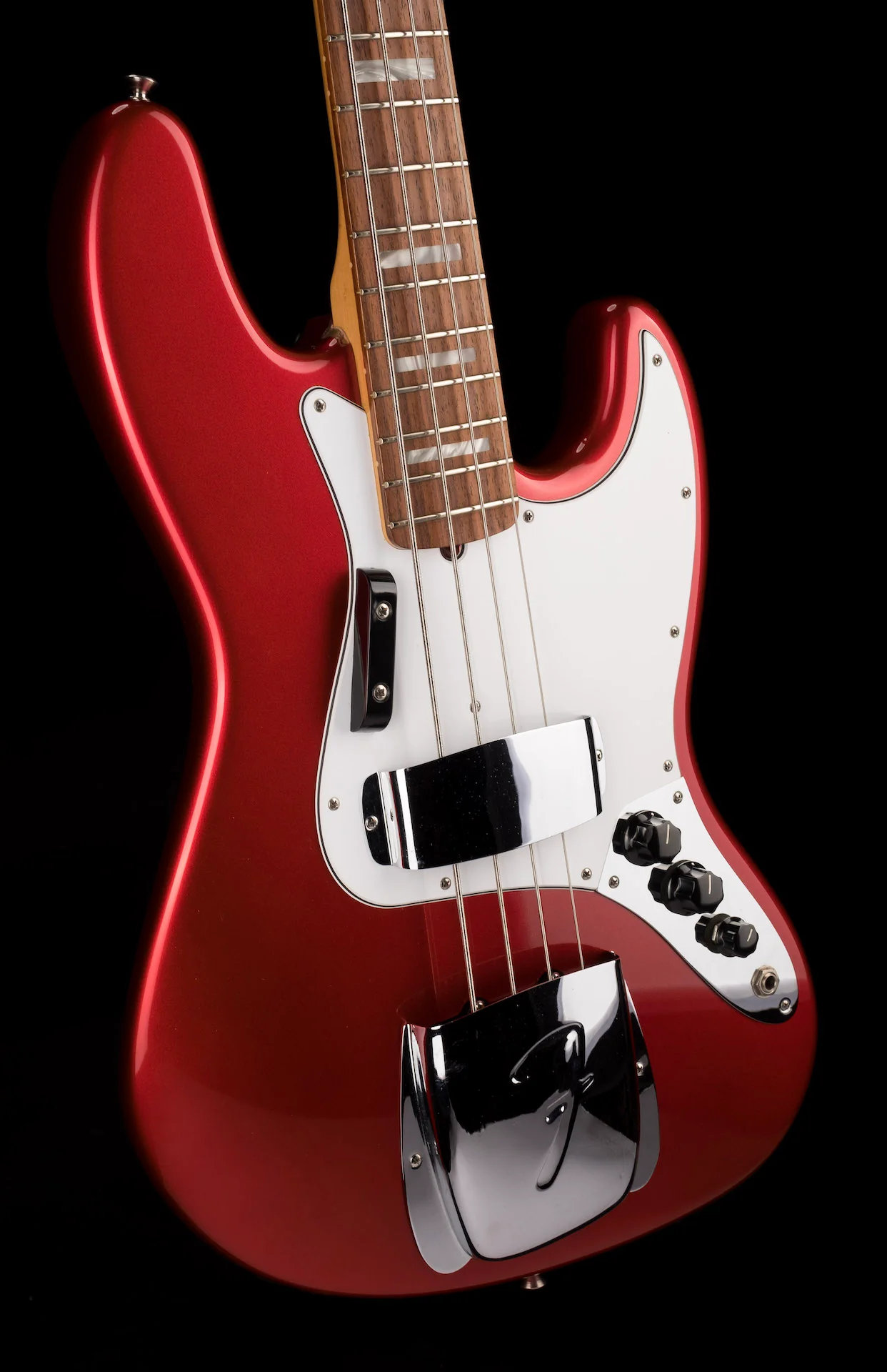 Used 2010 Fender 50th Anniversary Jazz Bass Candy Apple Red with OHSC - Image 9
