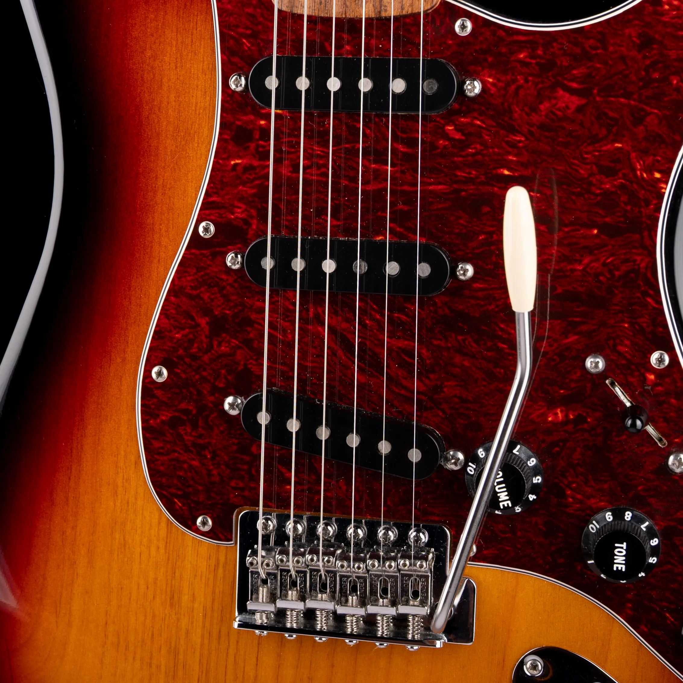 Used 2011 Fender Standard Stratocaster 3-Tone Sunburst with Case - Image 5