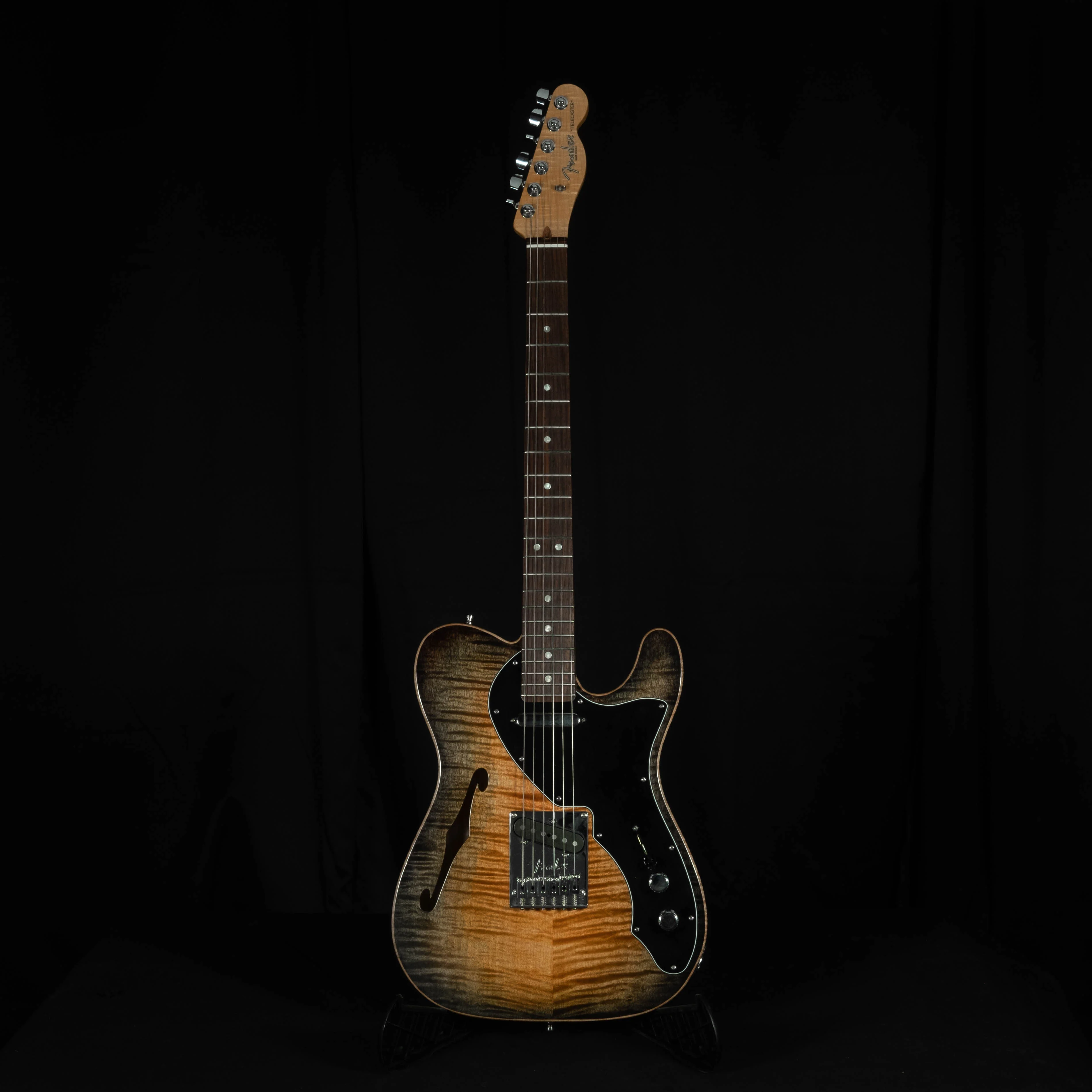 Used '12 Fender American Design Experience Select Telecaster Thinline Greenburst OHSC - Image 2