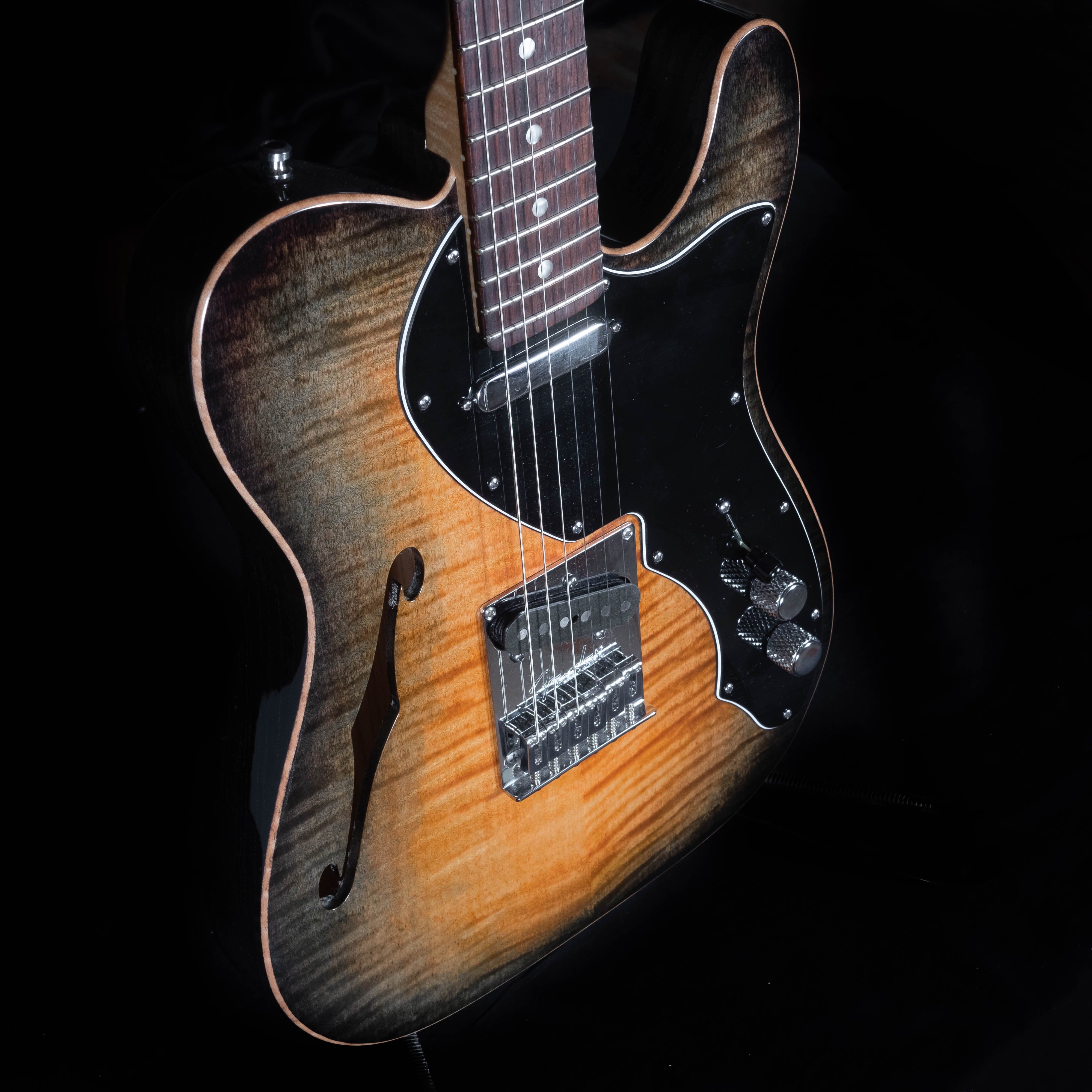 Used '12 Fender American Design Experience Select Telecaster Thinline Greenburst OHSC - Image 5