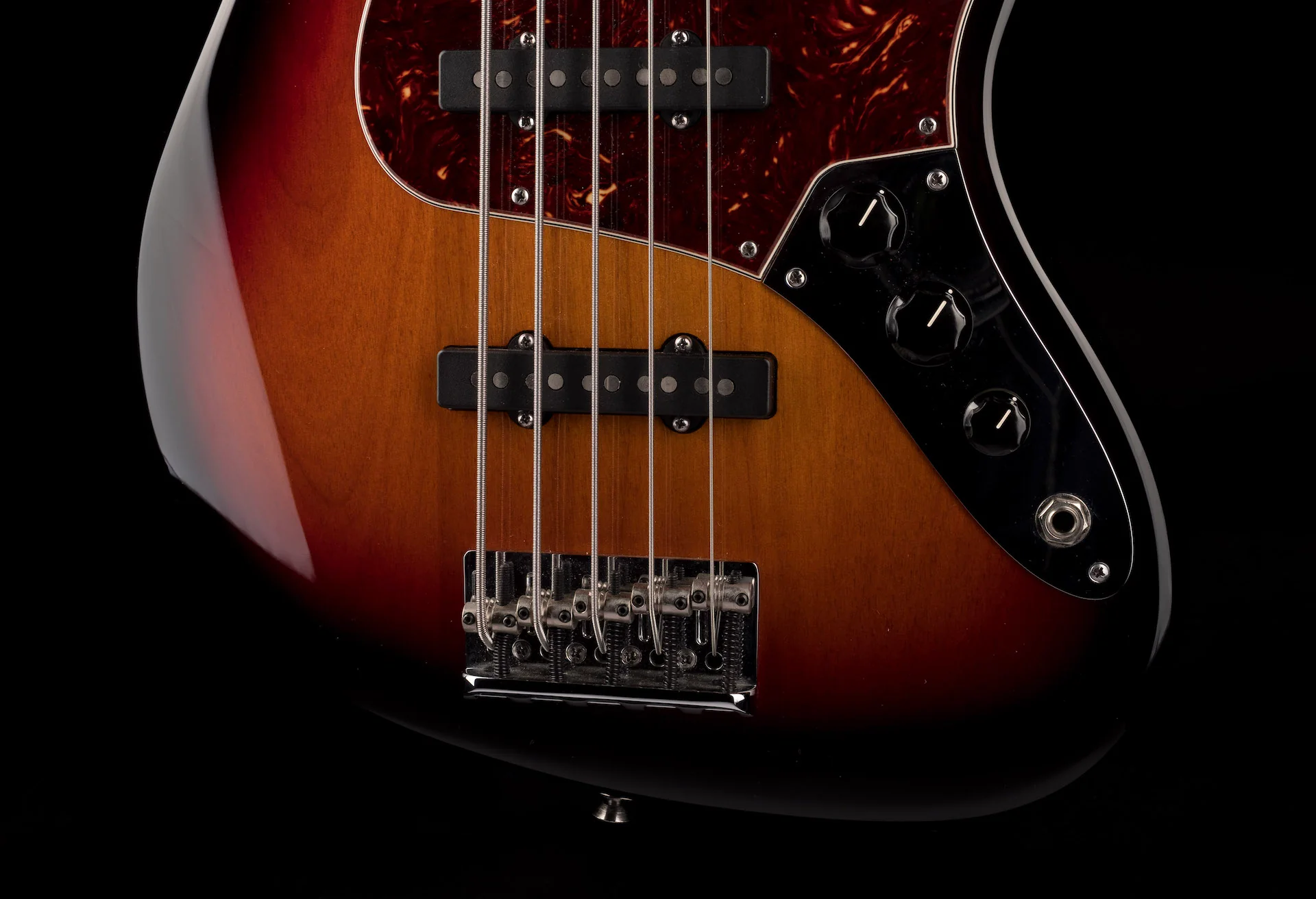 Used 2012 Fender American Standard Jazz Bass V 3-Tone Sunburst with OHSC - Image 5