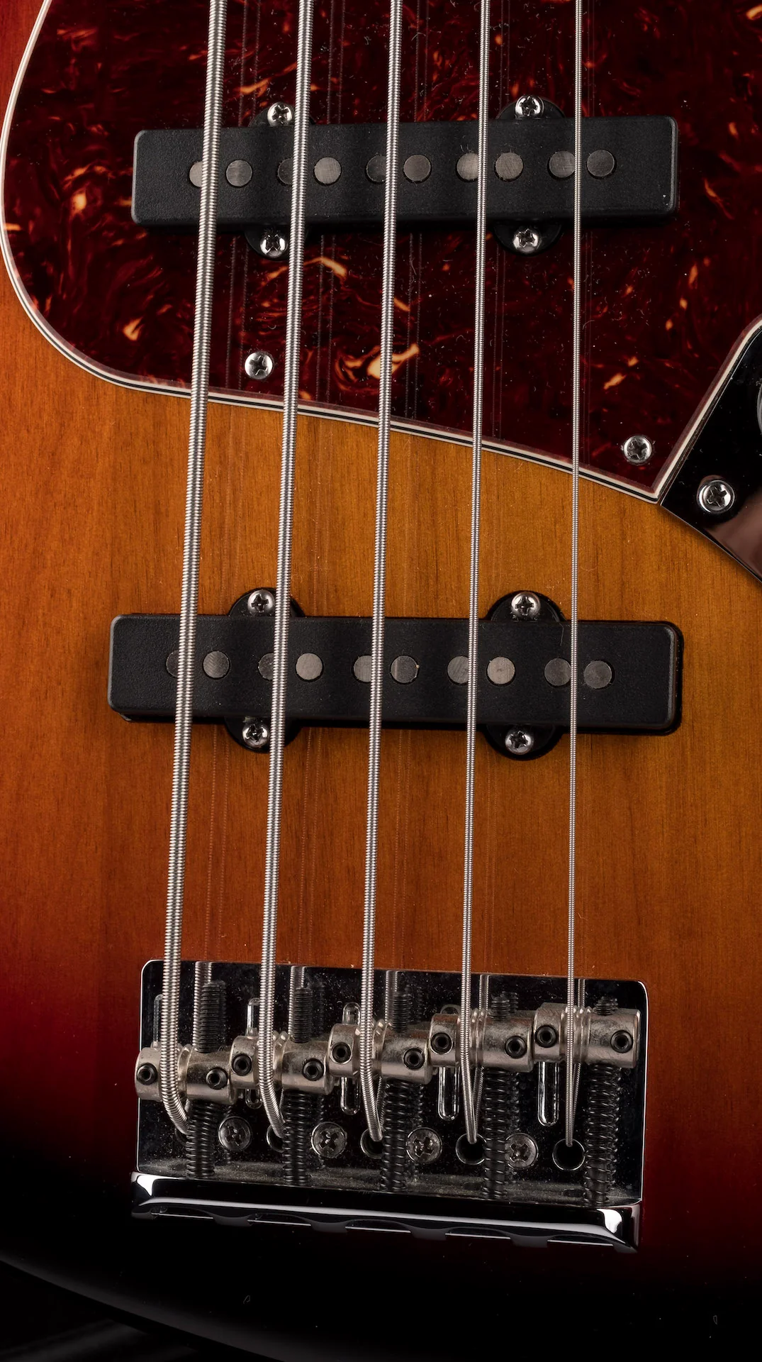 Used 2012 Fender American Standard Jazz Bass V 3-Tone Sunburst with OHSC - Image 7