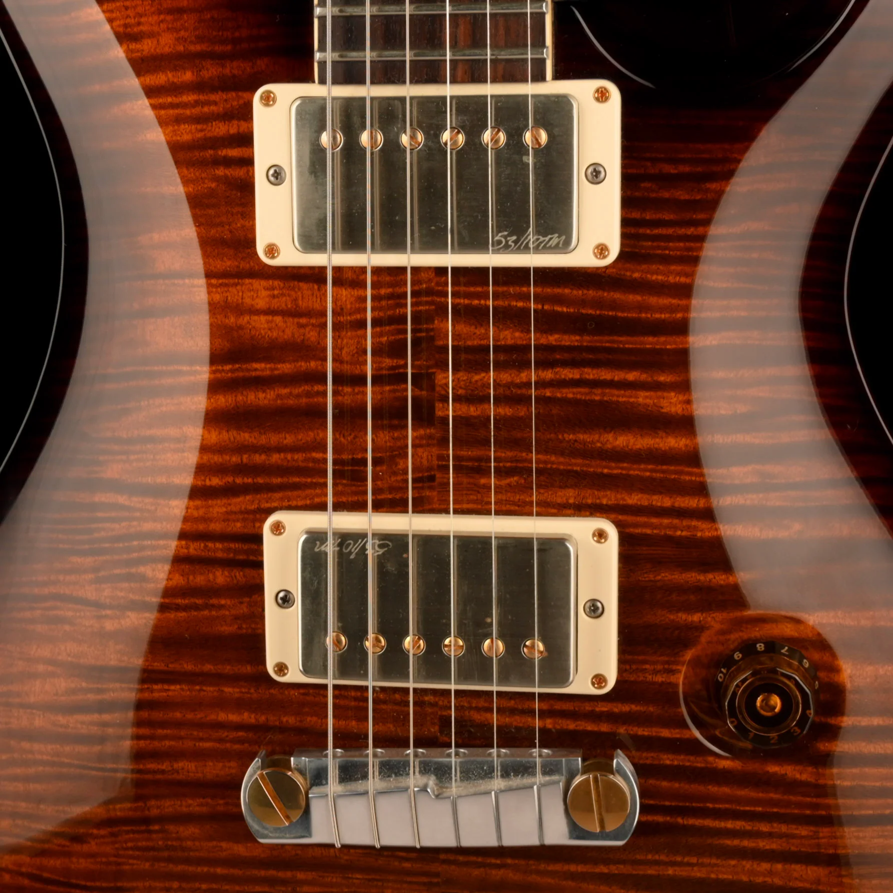 Used 2012 PRS Modern Eagle Quatro Black Gold Wrap Burst with OHSC - Image 4