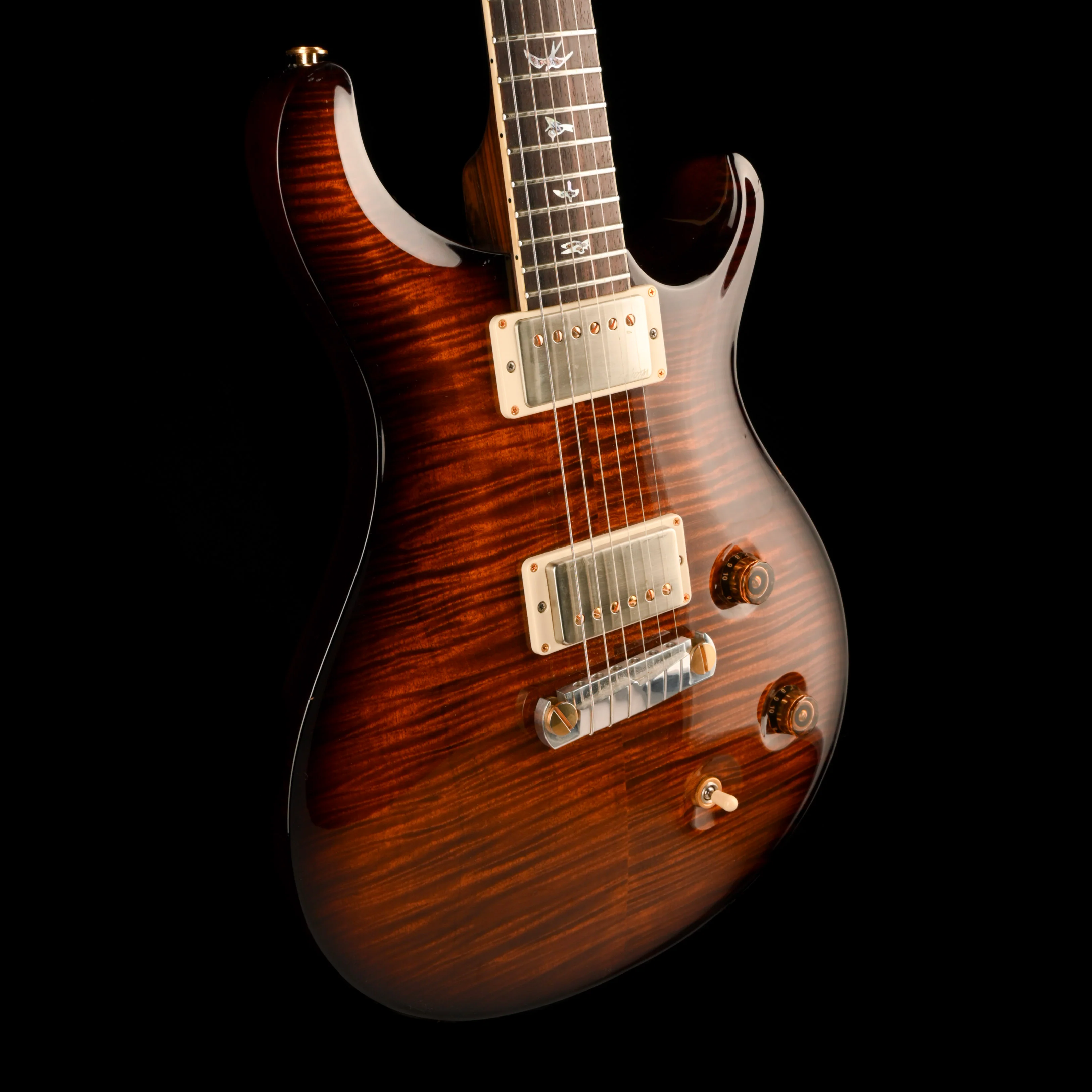 Used 2012 PRS Modern Eagle Quatro Black Gold Wrap Burst with OHSC - Image 6