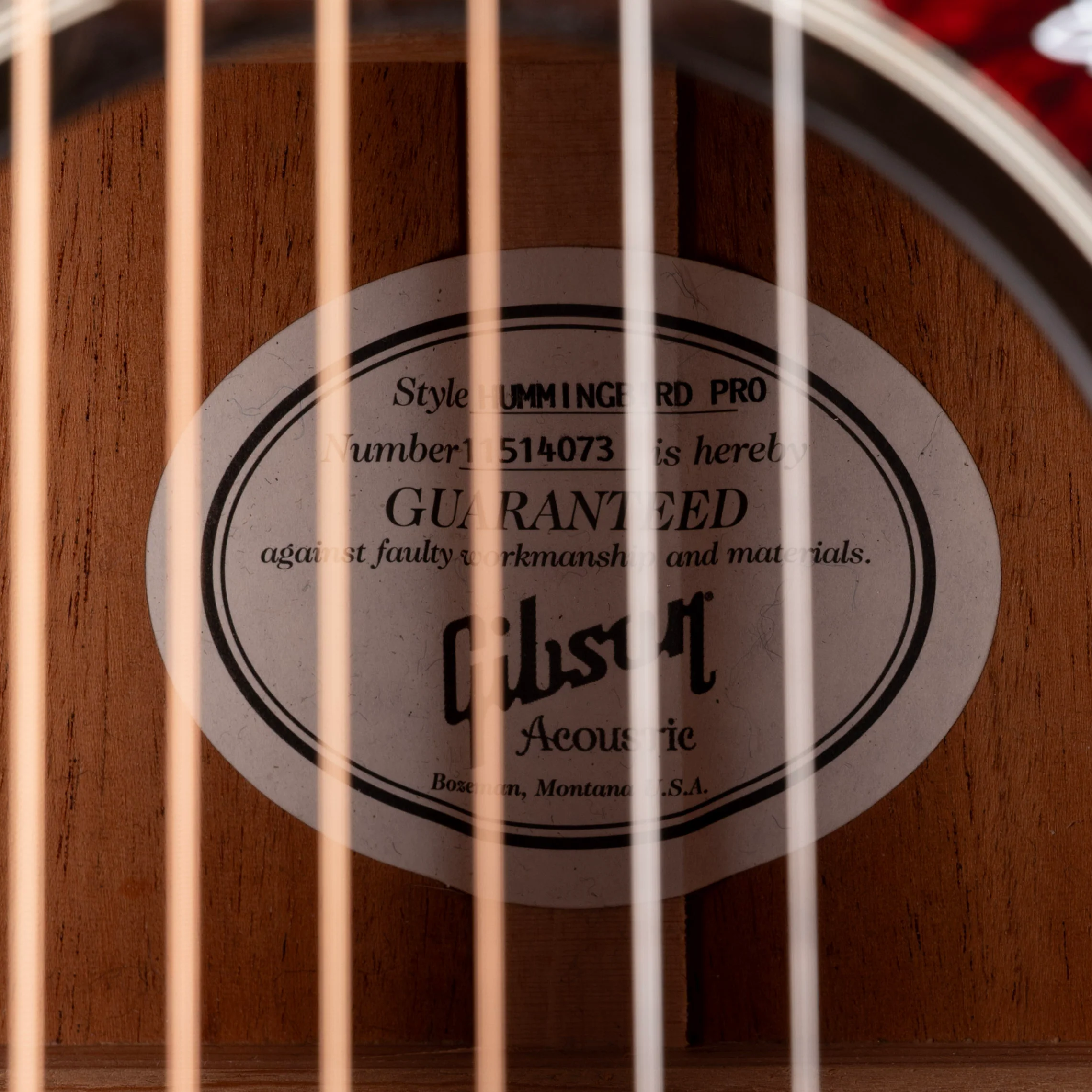 Used 2014 Gibson Hummingbird Pro Studio Sunburst Acoustic Electric Guitar with OHSC - Image 8