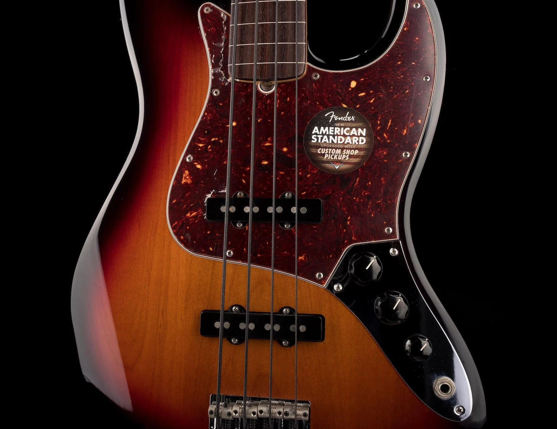 Used 2015 American Standard Jazz Bass Fretless 3-Tone Sunburst with OHSC - Image 6