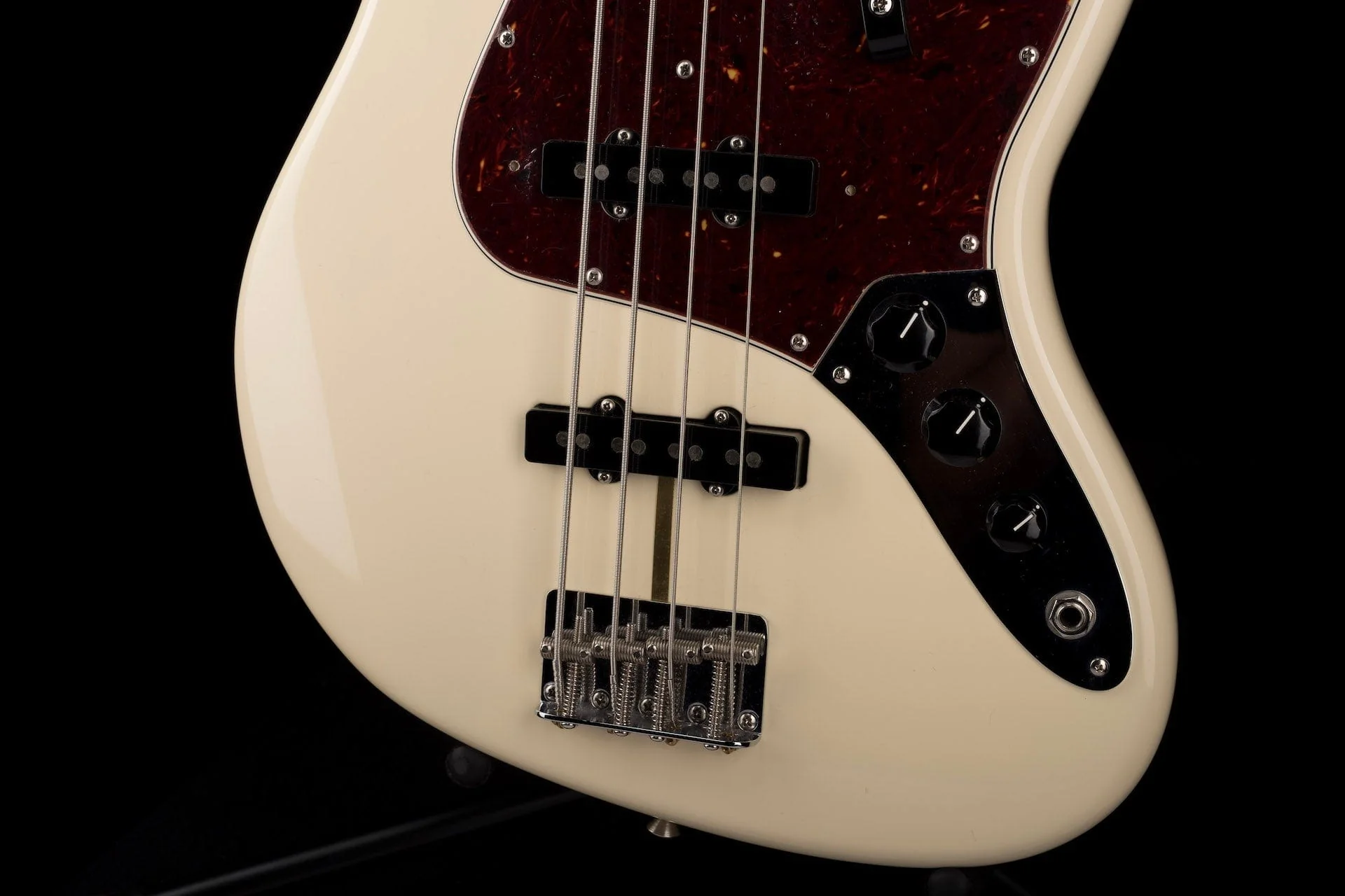 Used 2018 Fender American Original 60's Jazz Bass Olympic White with OHSC - Image 4