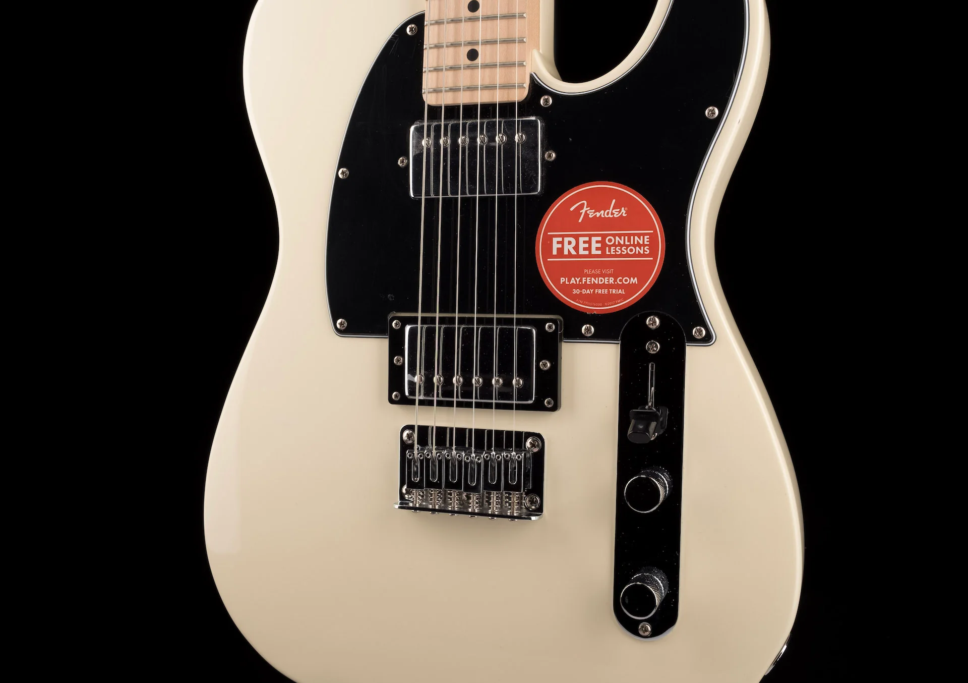 Used 2018 Squier Contemporary Telecaster HH Pearl White Electric Guitar - Image 5