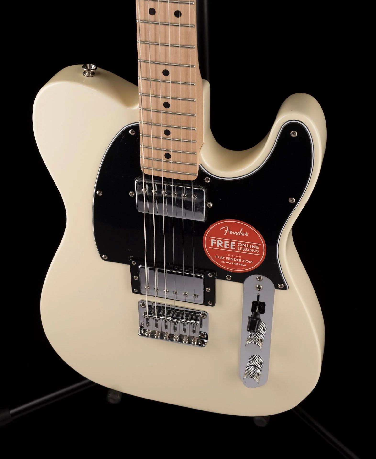 Used 2018 Squier Contemporary Telecaster HH Pearl White Electric Guitar - Image 8