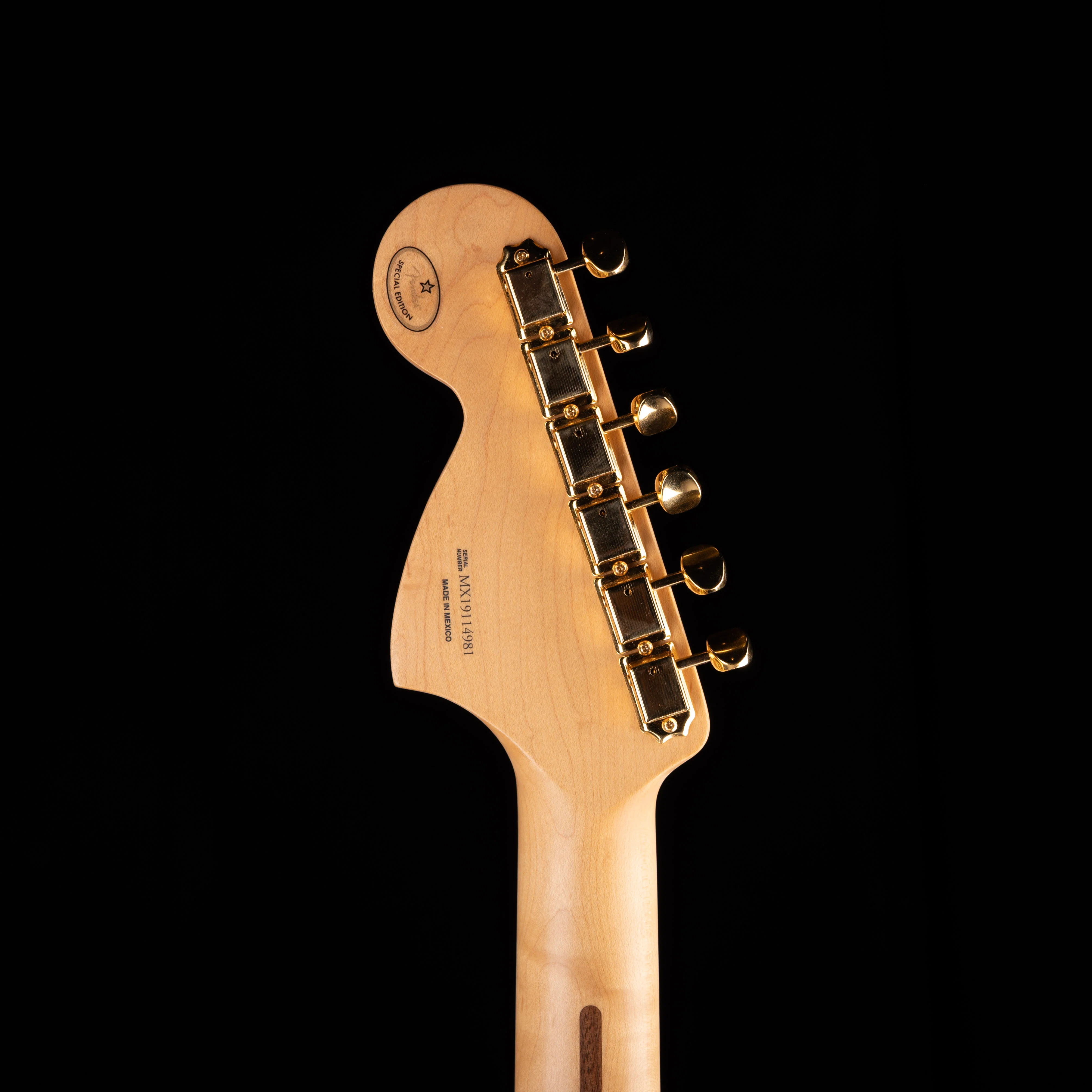 Used 2019 Fender Limited Edition Mahogany Blacktop Stratocaster HHH Olympic White with Case - Image 9