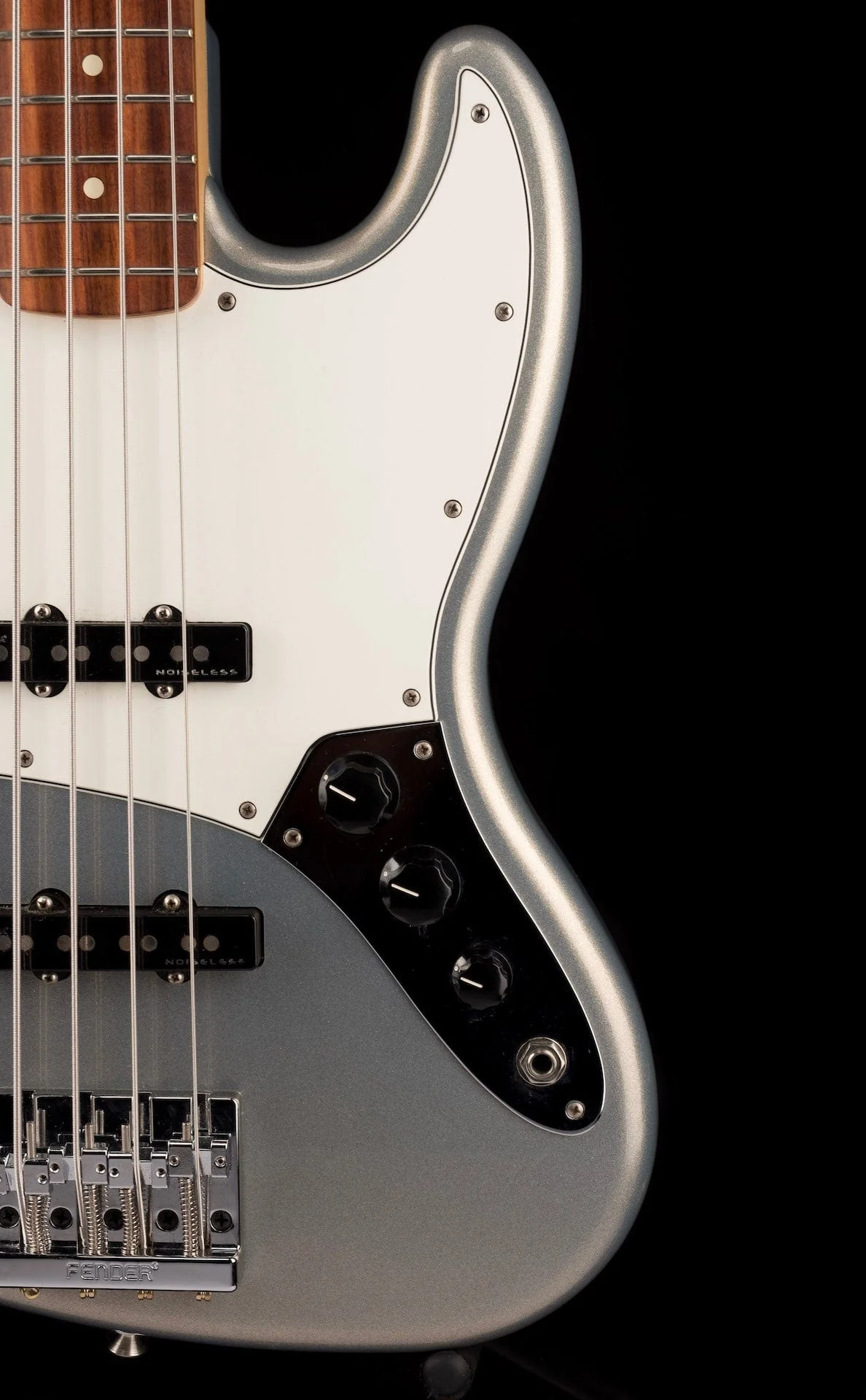 Used 2019 Fender Player Jazz Bass Modded Silver With Gig Bag - Image 6