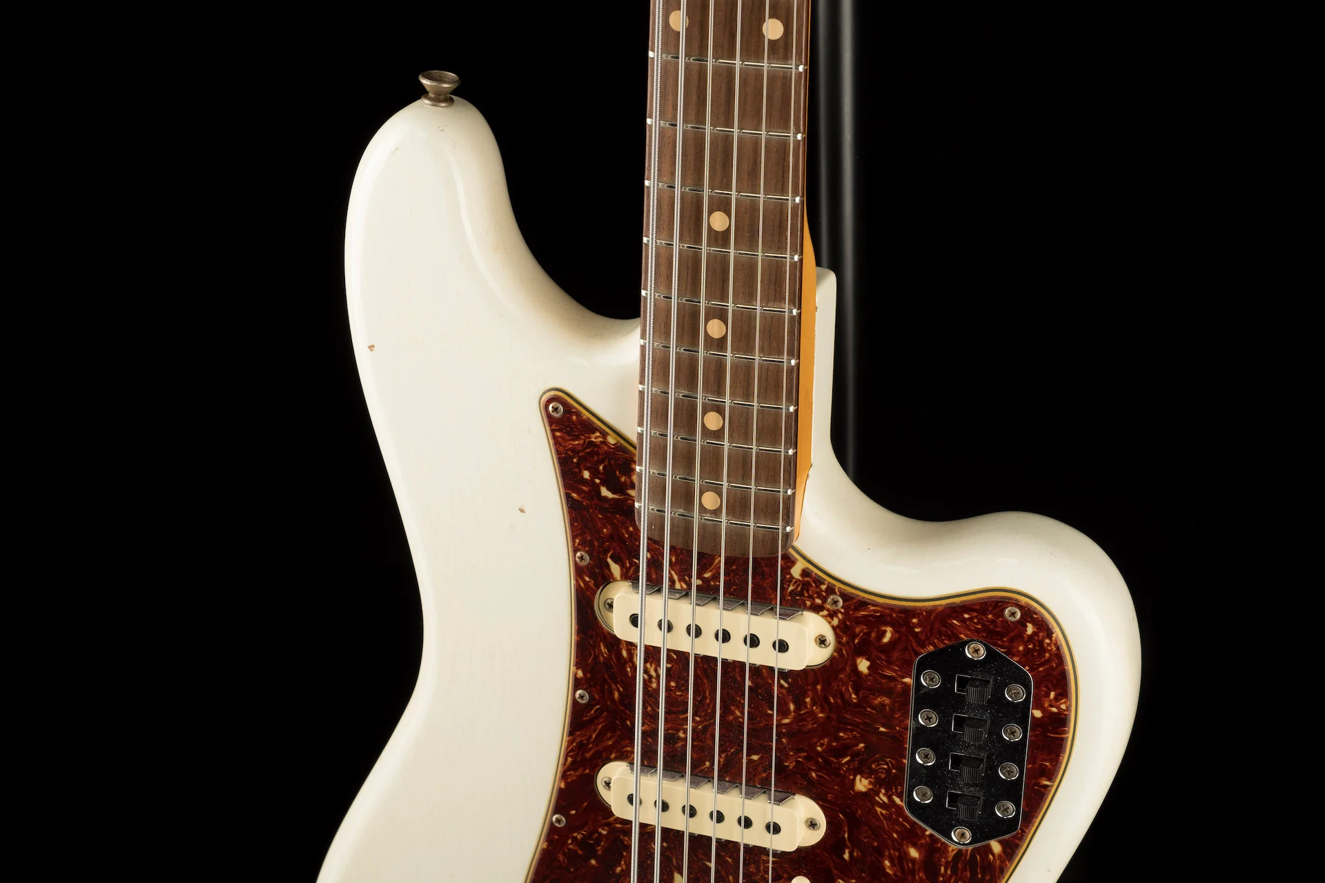 Used '20 Fender Custom Shop Bass VI Journeyman Relic Aged Olympic White w/ OHSC - Image 3