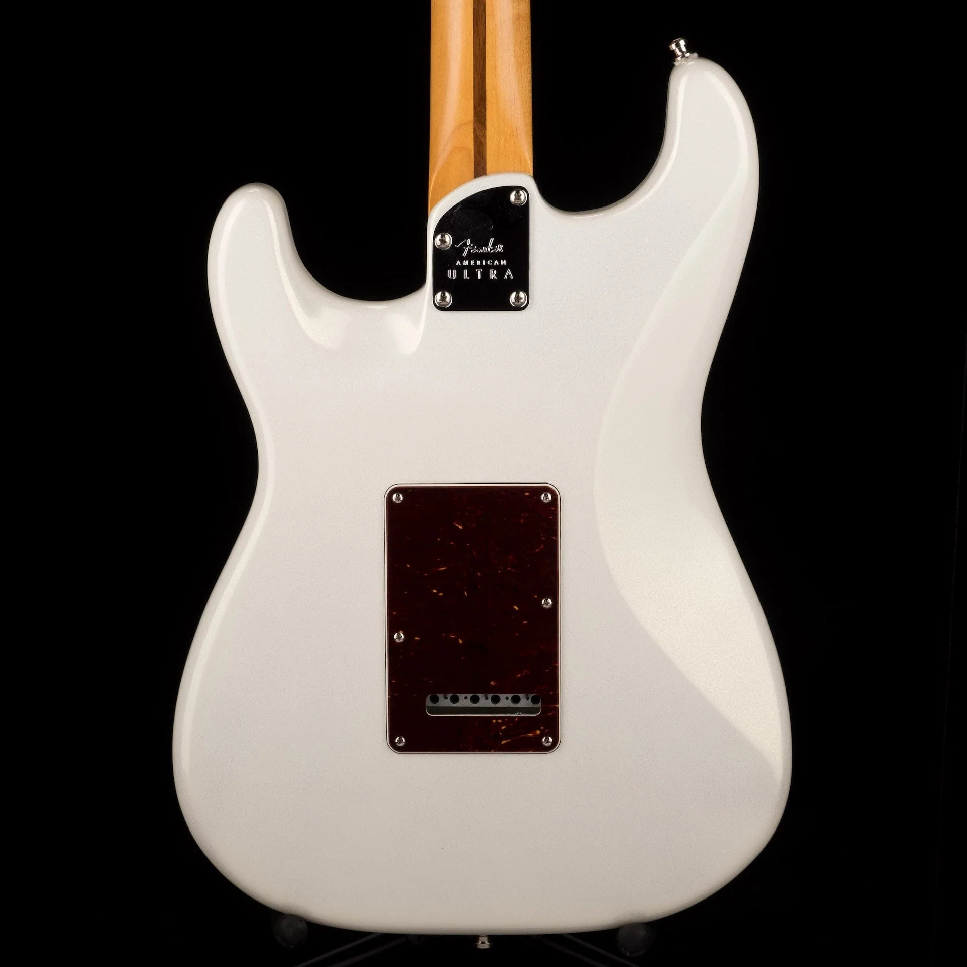Used 2021 Fender American Ultra Stratocaster Arctic Pearl with OHSC - Image 12