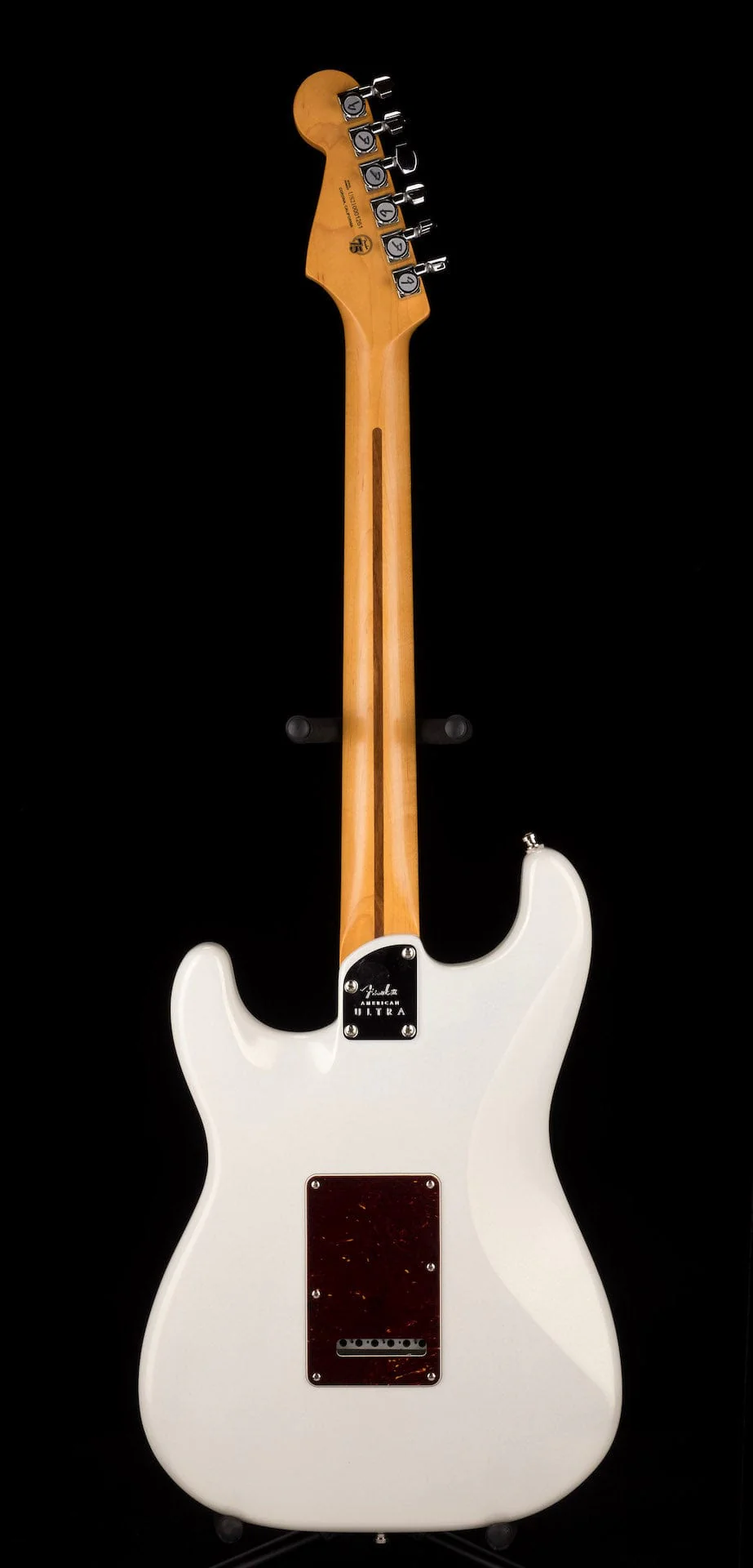 Used 2021 Fender American Ultra Stratocaster Arctic Pearl with OHSC - Image 13