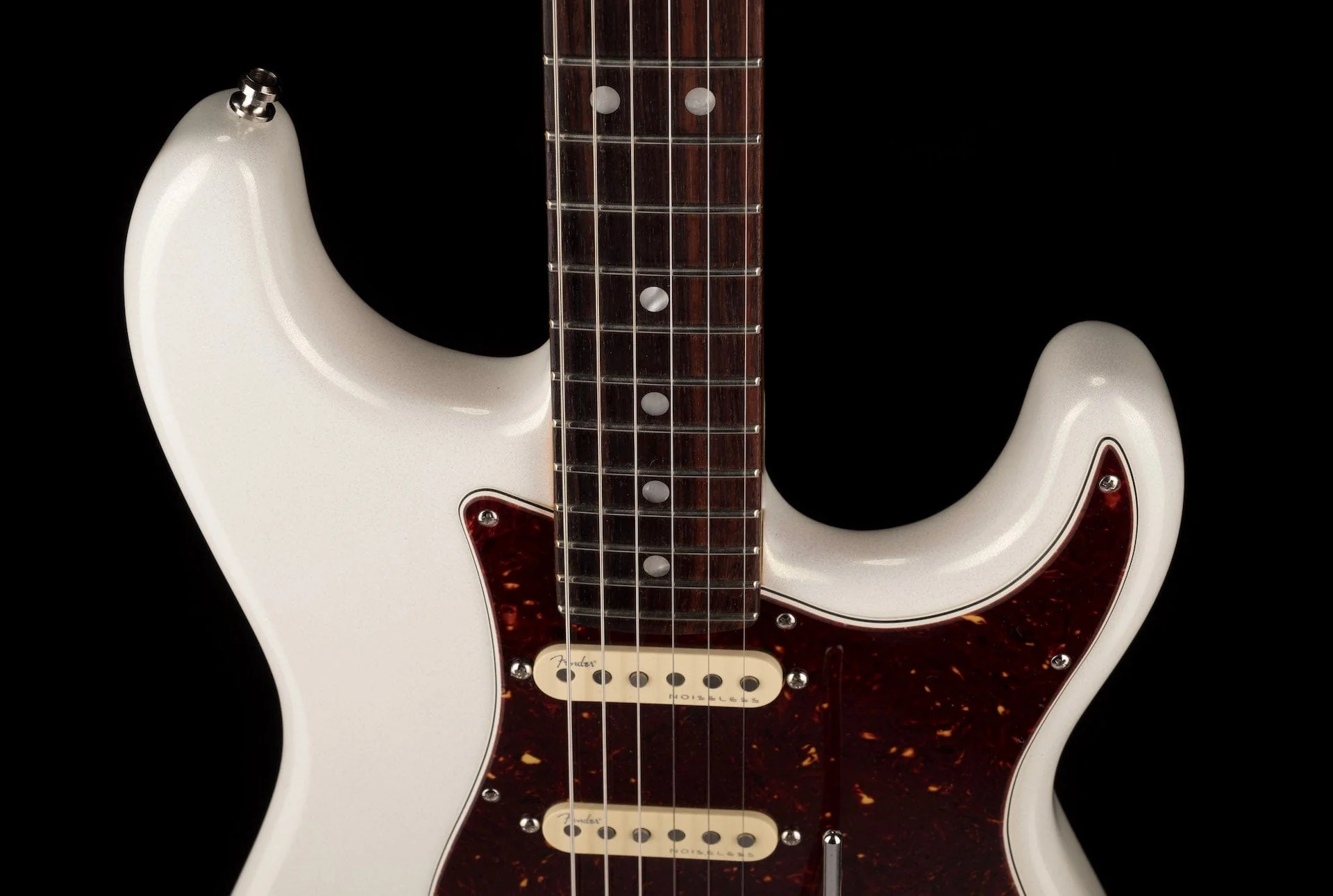 Used 2021 Fender American Ultra Stratocaster Arctic Pearl with OHSC - Image 3